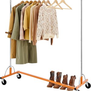 Hoctieon Z Rack, percheros rodantes con base en Z, perchero de ropa resistente, percheros para colgar ropa, perchero portátil para ropa, perchero de Hoctieon Z Rack, percheros rodantes con base en Z, perchero de ropa resistente, percheros para colgar ropa, perchero portátil para ropa, perchero de