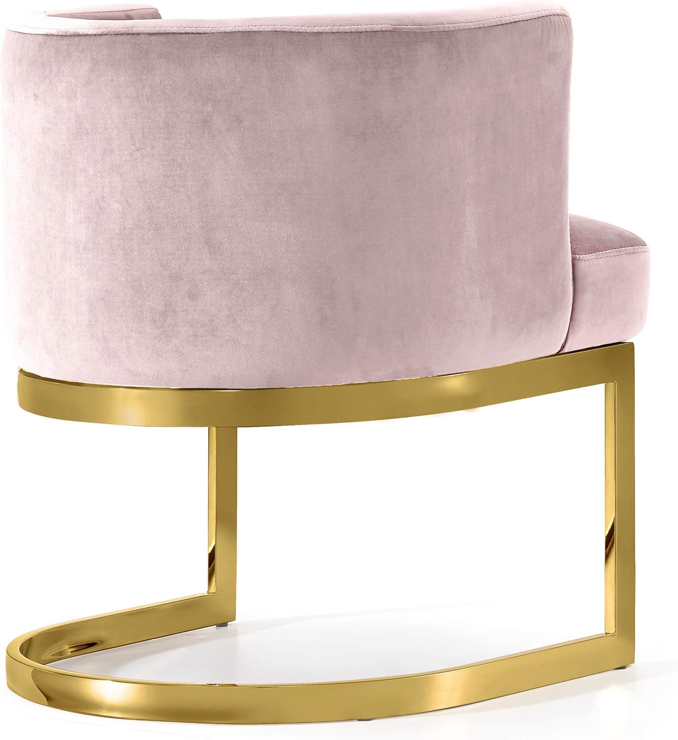 Meridian Furniture Gianna Collection Modern  Silla de comedor tapizada de terciopelo contemporáneo con marco de metal dorado pulido, 24 pulgadas de