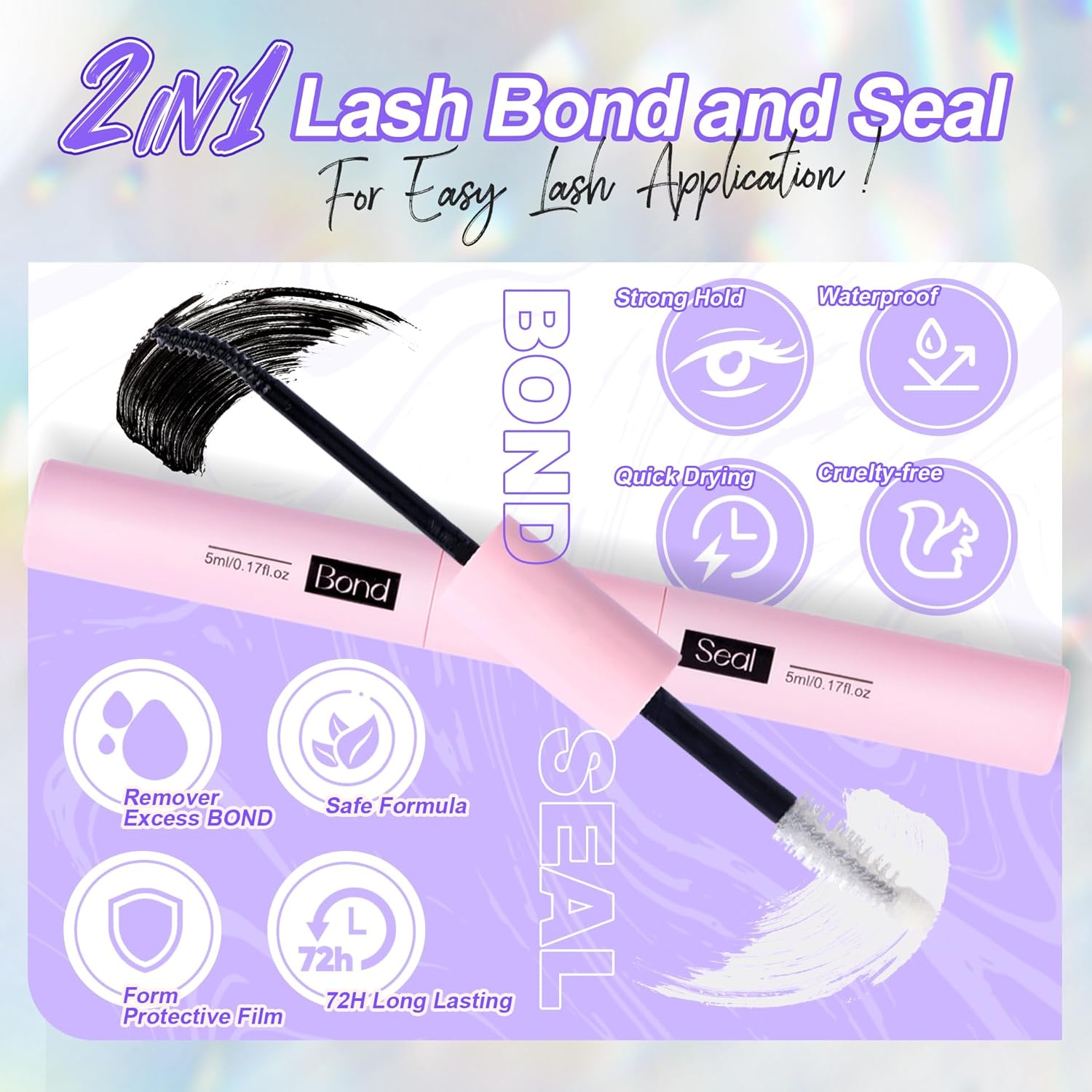 Kit de 320 extensiones de pestañas 40D Wispy D Curl extensiones de pestañas de 0.39 a 0.78 pulgadas, racimos individuales con unión y sello,