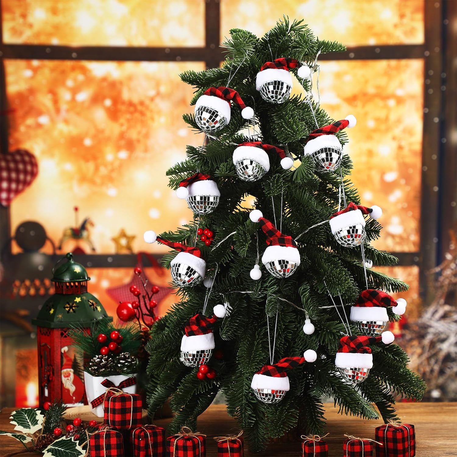 12 piezas de mini bola de discoteca adornos de Navidad, bola de espejo de discoteca, bola pequeña de disco brillante, espejo reflectante, bolas de
