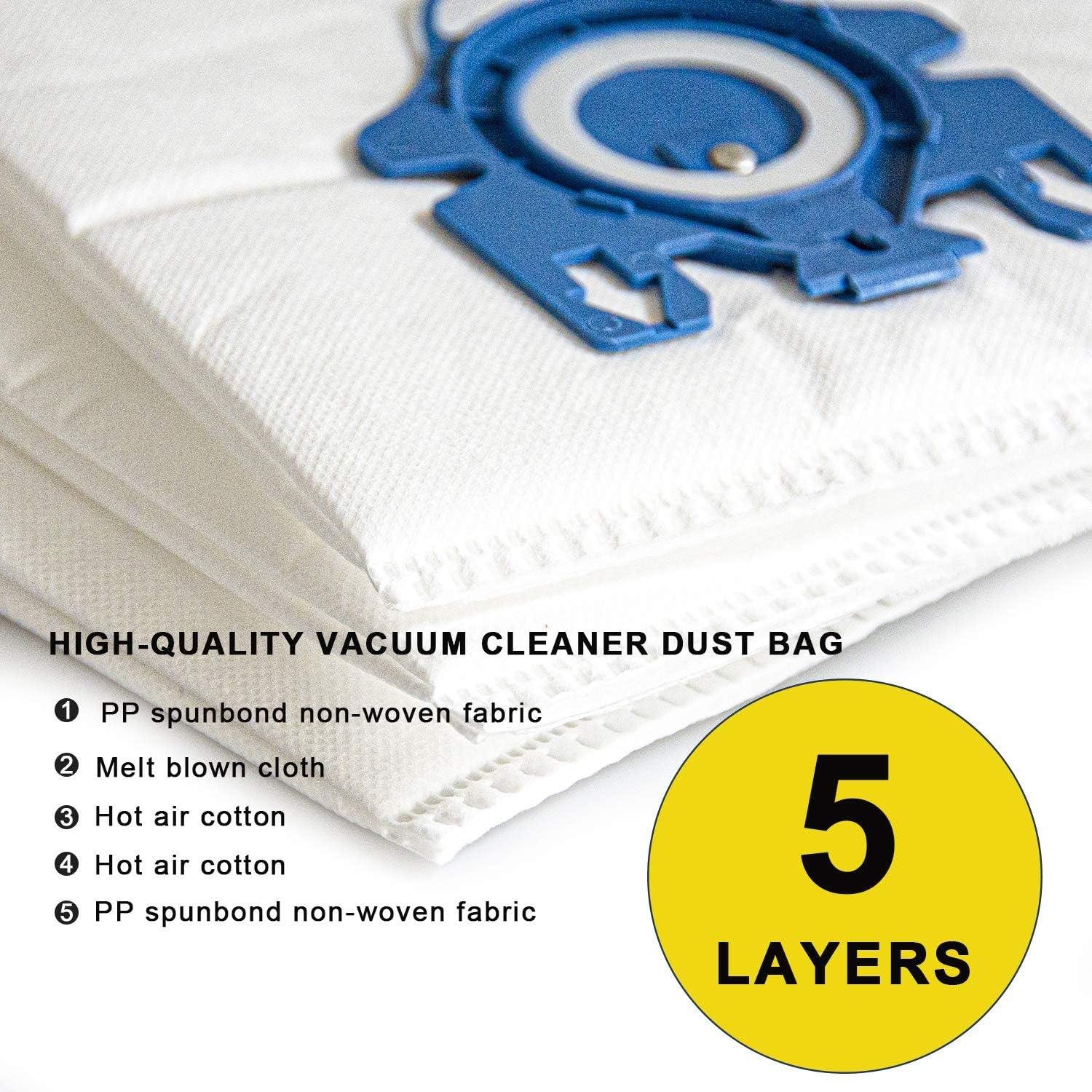 Bolsas de repuesto Airclean GN 3D compatibles con aspiradora Miele Classic C1, Complete C1, Complete C2, Complete C3, S227S240, S270, S400, S2, S5,