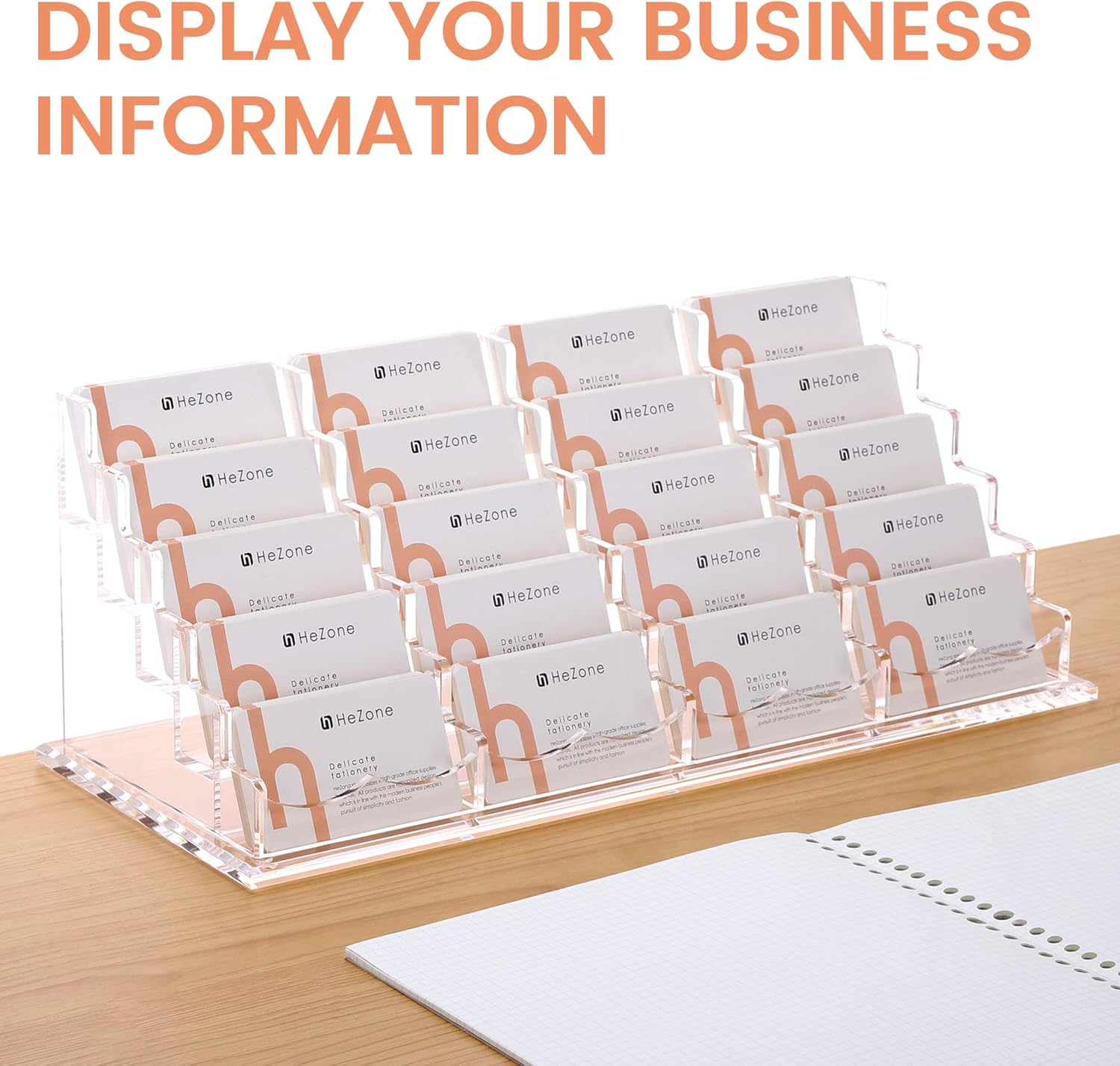 Soporte para tarjetas de visita para escritorio, soporte de exhibición de múltiples tarjetas para mujeres y hombres, organizador de tarjetas de