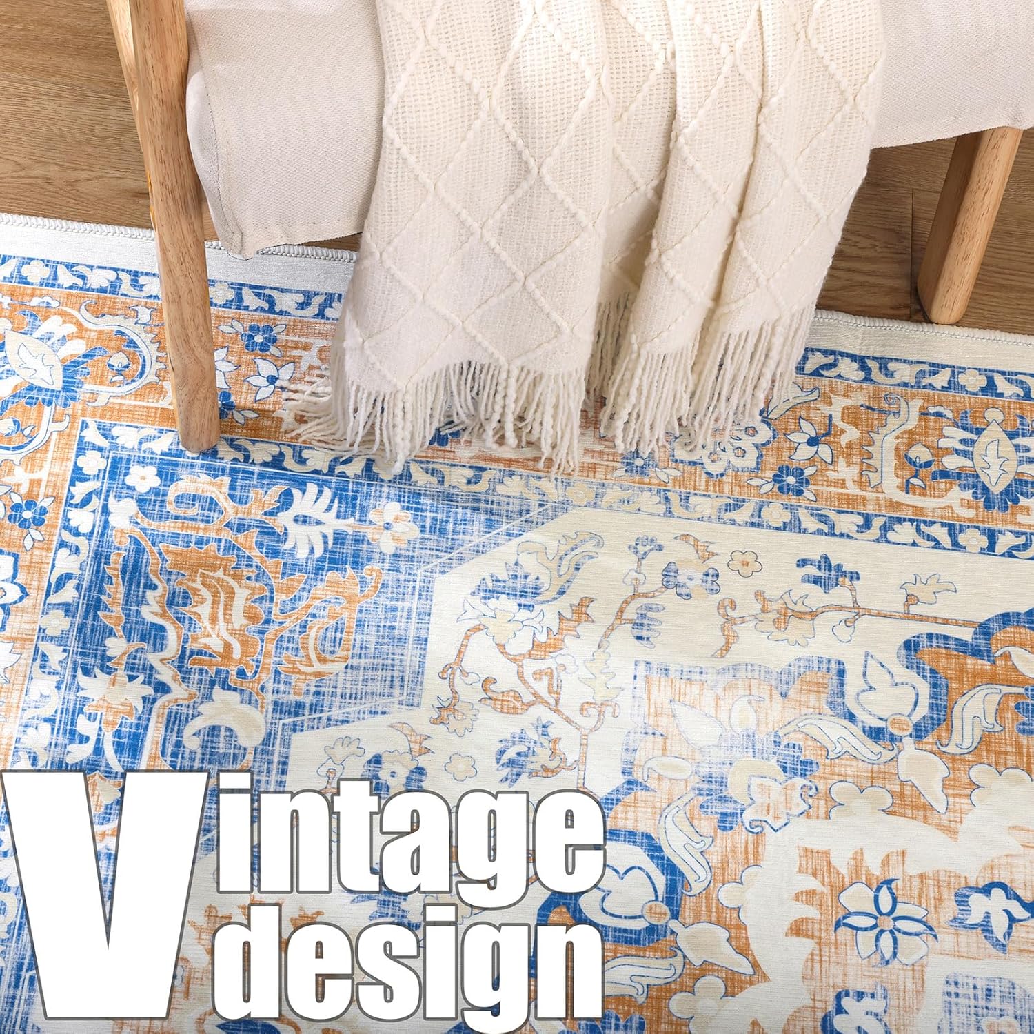 Topotdor Alfombra lavable a máquina de 6 x 9 pulgadas, ultrafina, con respaldo antideslizante, alfombras plegables para sala de estar, dormitorio,