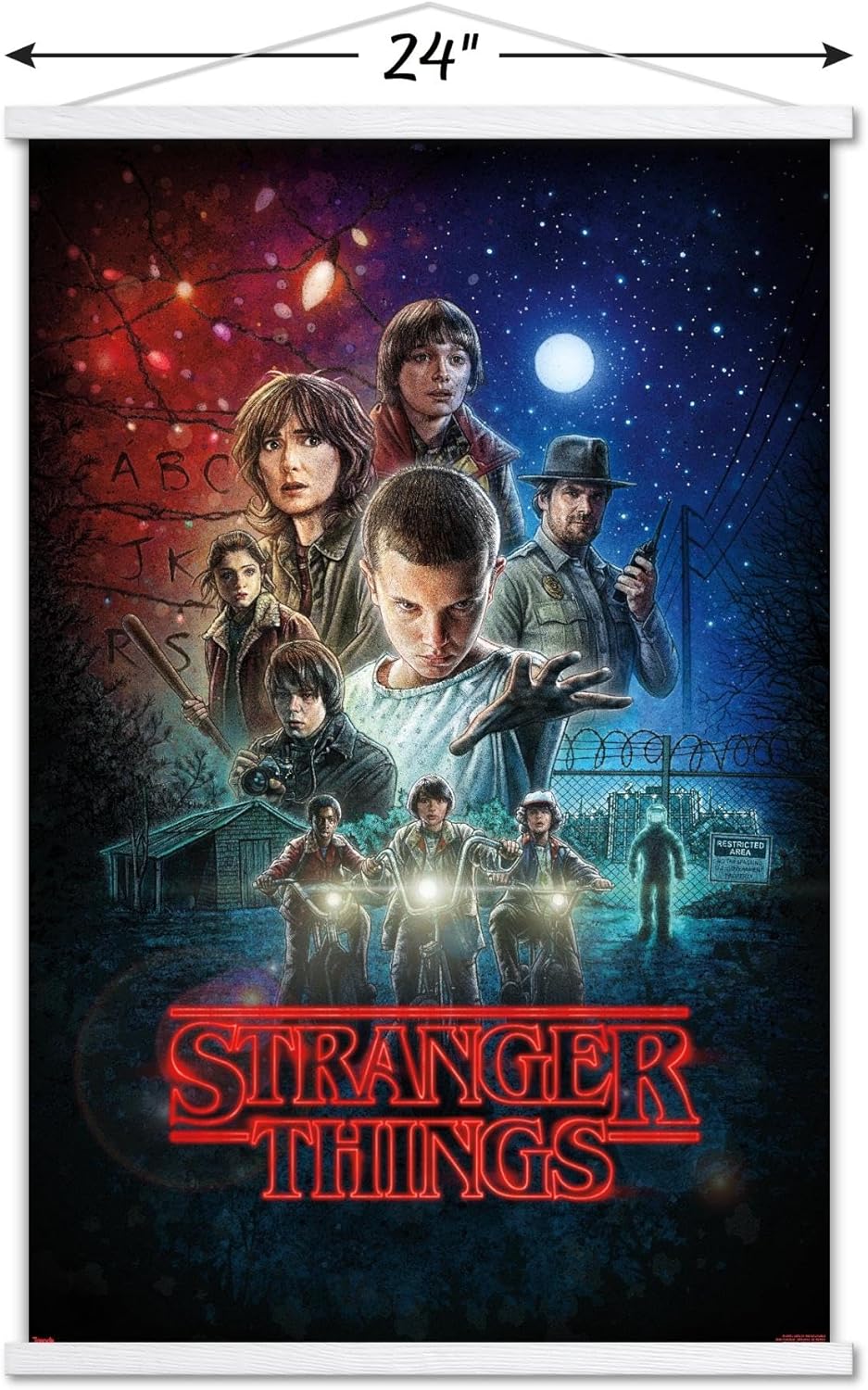 Trends International Netflix Stranger Things-One Sheet Wall Poster, 22.375 x 34 pulgadas, paquete estampado y colgador blanco