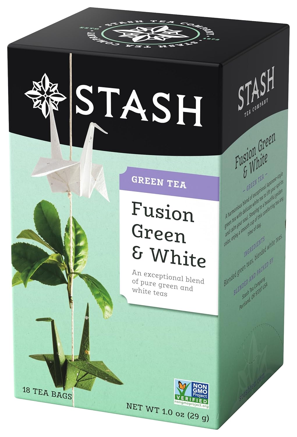Stash, Té verde y blanco de fusión, bolsas de té, 18 unidades