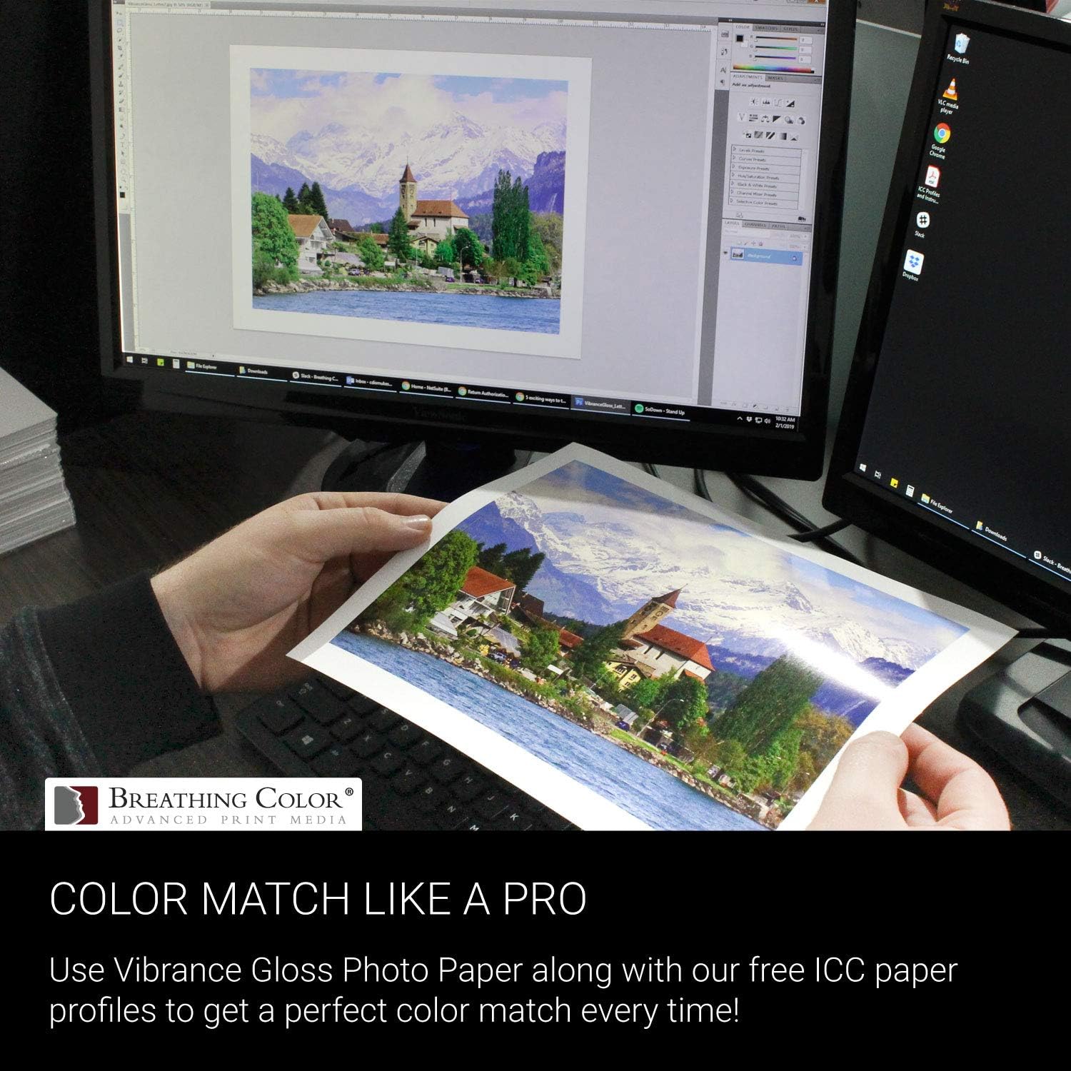Vibrance – Papel brillante para impresora fotográfica, 8.99 ozm, acabado brillante, rollo de papel fotográfico de alta calidad con núcleo de 3