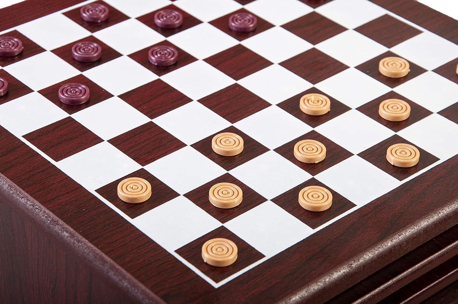 Juego de ajedrez, damas y juego 15 en 1
