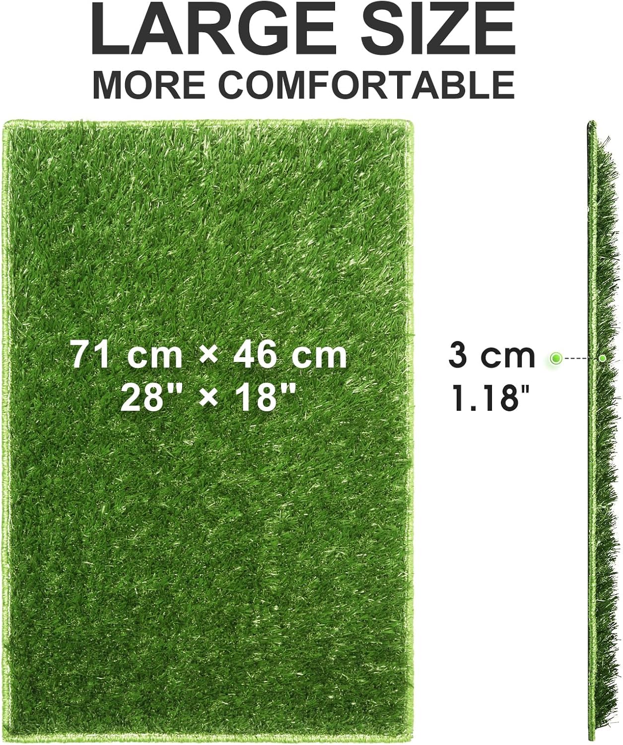 Hompet almohadillas de pasto para perro, almohadillas de entrenamiento para orinal, pasto artificial para sistemas de perros, alfombrillas de