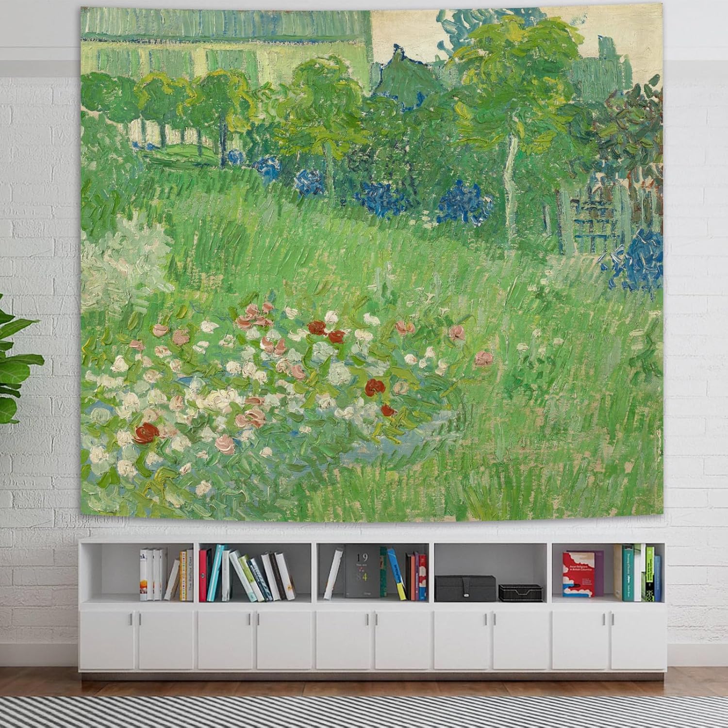 Avinyl Van Gogh – Tapiz grande de primavera para jardín, para dormitorio, pintura al óleo abstracta estética, vintage, para colgar en la pared de la