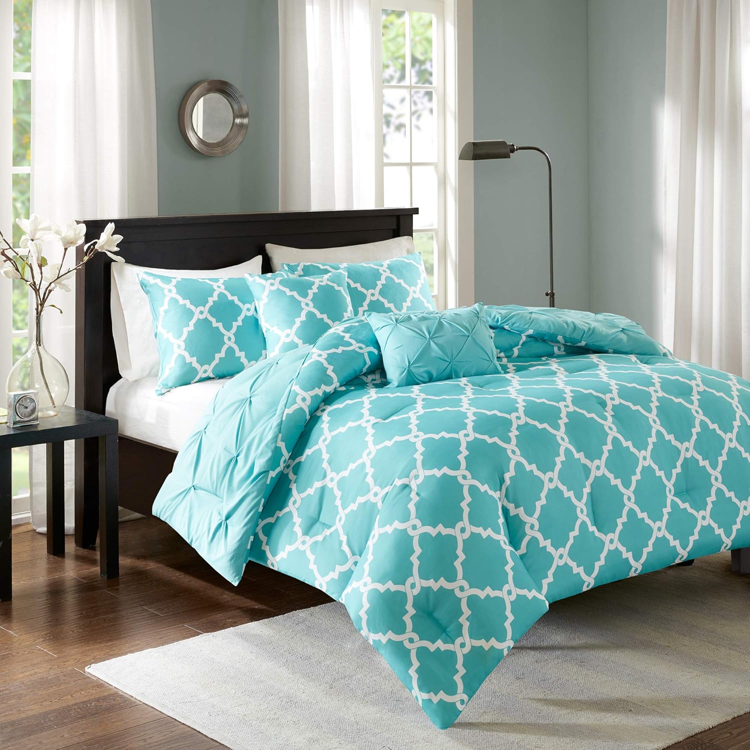 Kasey – Juego de edredón acogedor, diseño de calado, ropa de cama para todas las estaciones con fundas a juego, almohada decorativa, tamaño King