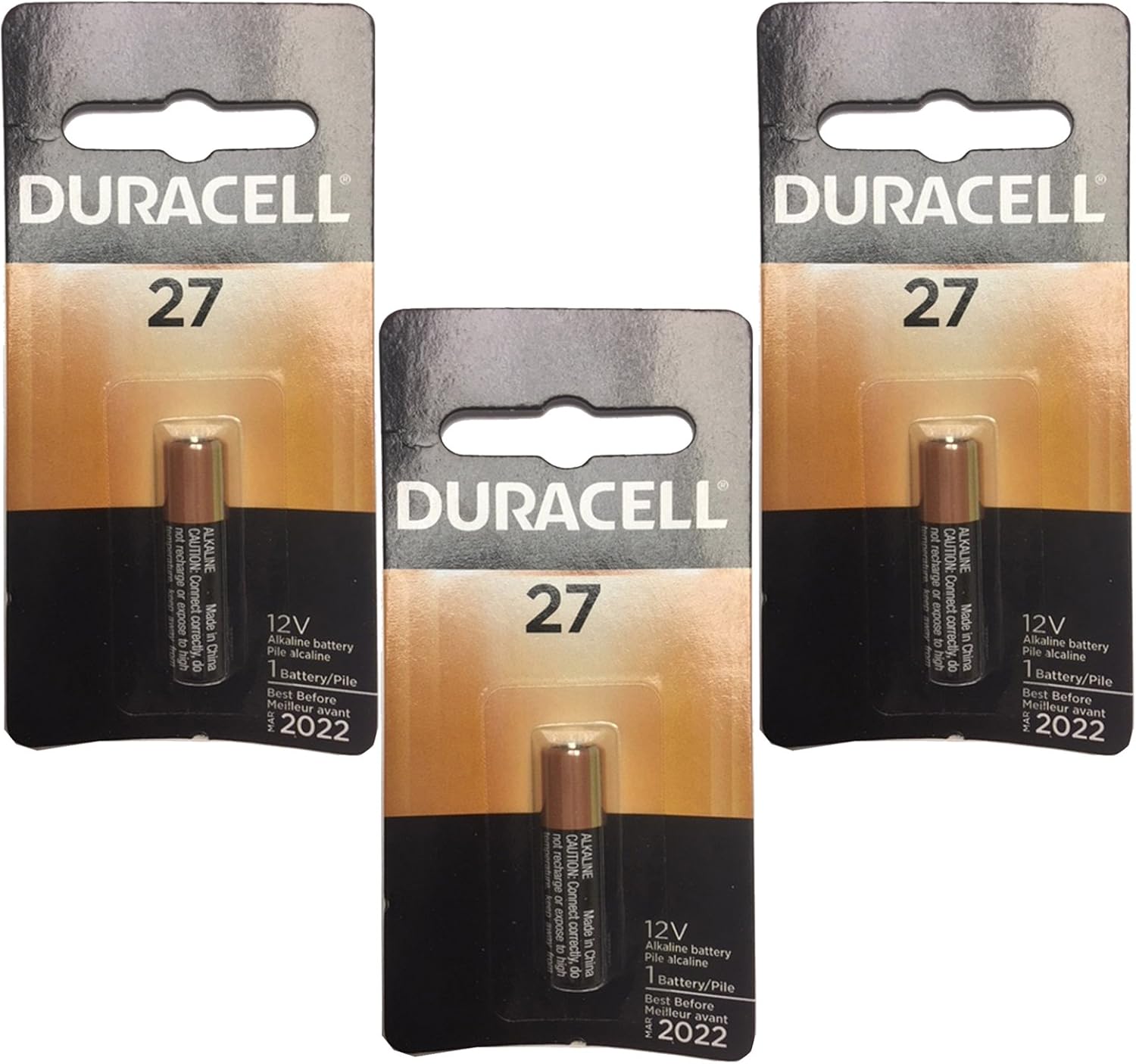 DURACELL 3X MN27 Alcalino 12V Batería Abridores de garaje sin llave Remotes Fobs