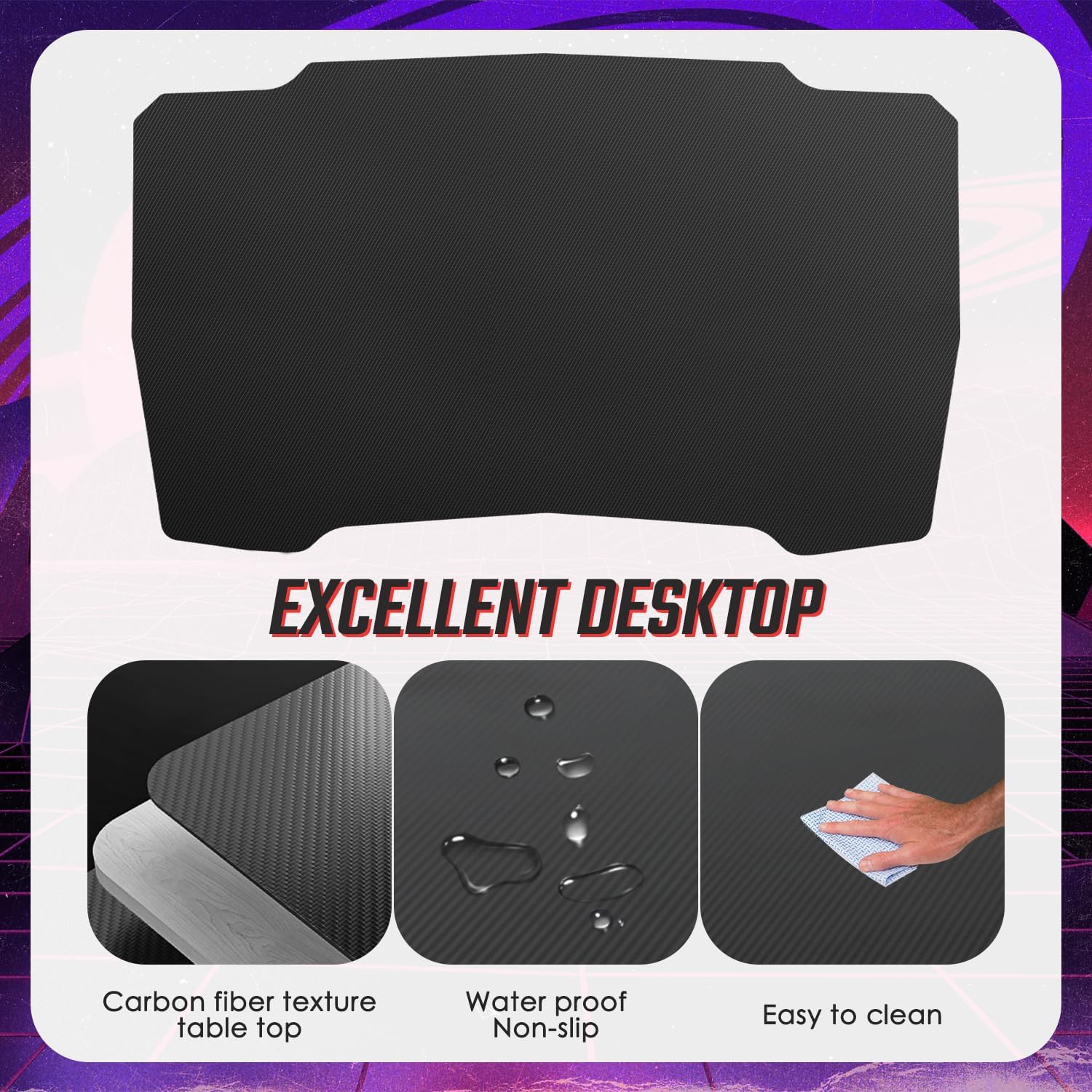 MGHH Escritorio para juegos de 39 pulgadas, escritorio para computadora en casa, oficina, en forma de Z, ergonómico, simple, mesa de juegos de PC