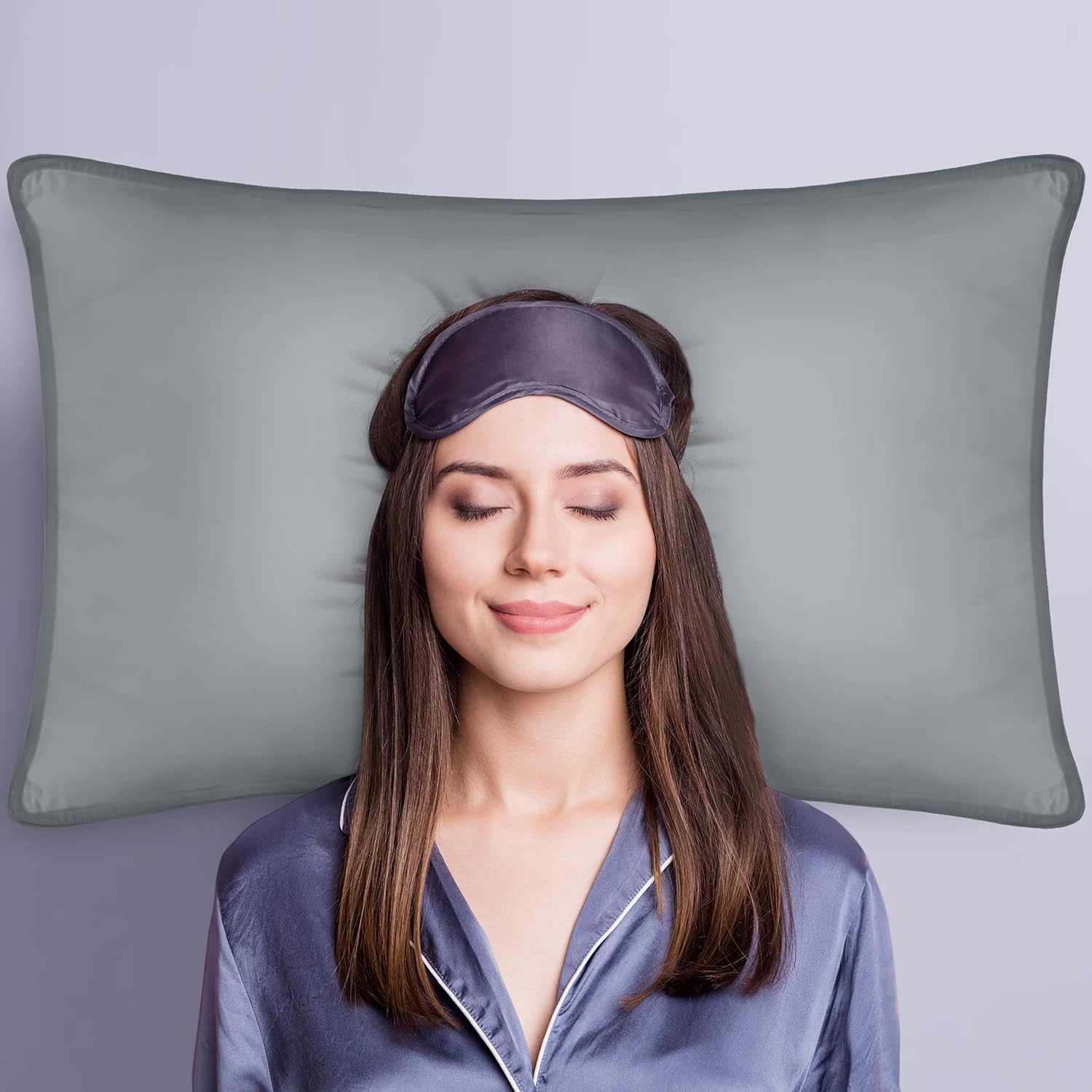 Utopia Bedding Almohadas de cama para dormir (gris), tamaño Queen, juego de 2, almohadas de hotel, almohadas refrescantes para dormir de lado,