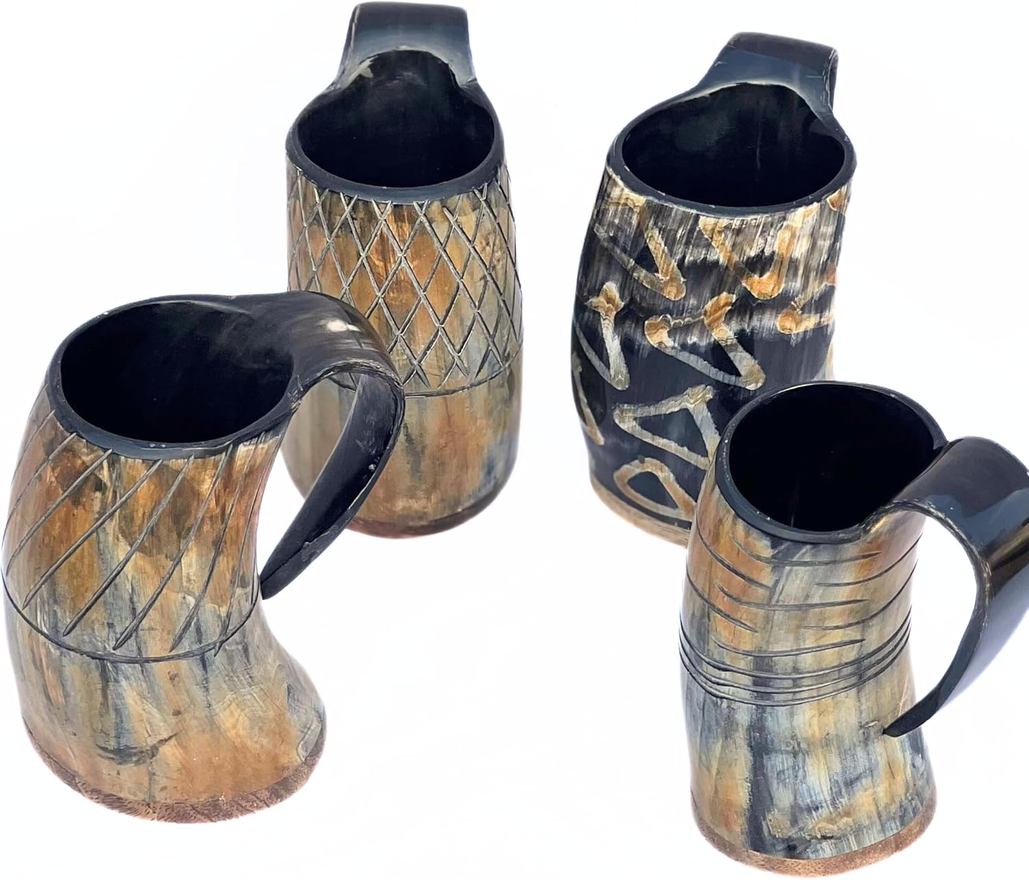 Taza vikinga hecha a mano con cuerno para beber, medieval, renacentista, cerveza Ale Mead, apta para alimentos, decoración para el hogar y la