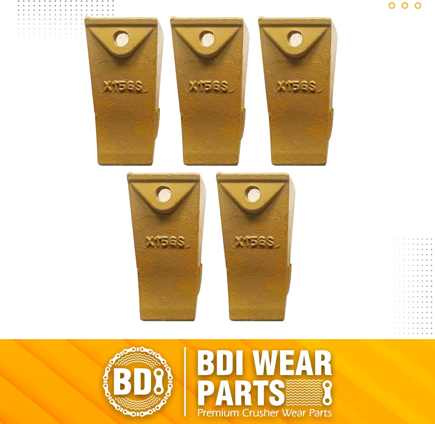 BDI Wear Parts Montaje 230 x 156 retroexcavadora, dientes de cucharón X156S, P156 Flex Pin Bobcat Skid Steer estilo oruga para mini excavadora –