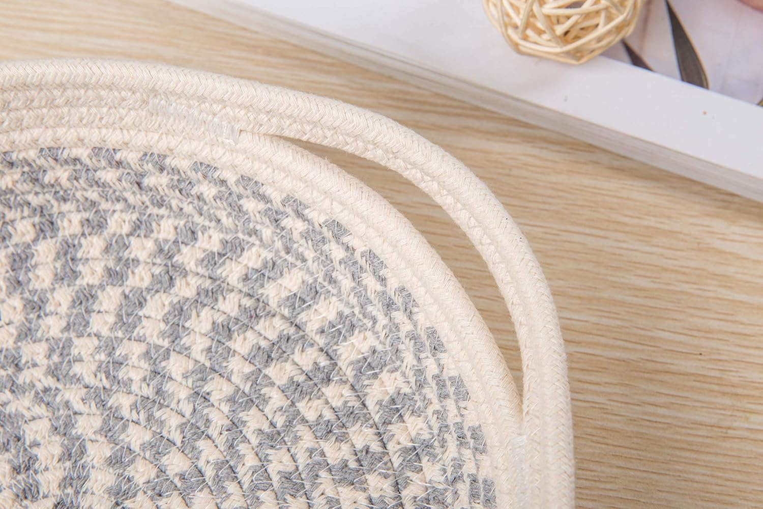 2 pack Small Storage Baskets, Desk Basket for Jewellery&Keys, Rope Baskets Small Basket Home Storage, Small Table Basket, Organizers and Storage,