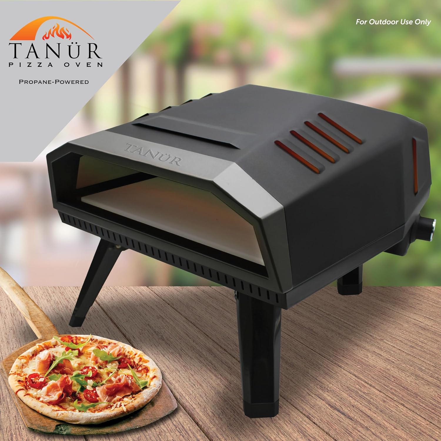 Flame King TANUR – Horno de propano portátil de 12 pulgadas para campamento, patio trasero y portón trasero, múltiples rejillas de ventilación,
