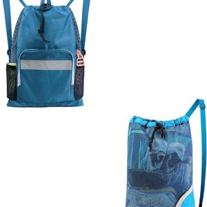 BeeGreen Mochila de gimnasio con cordón y bolsillo con cremallera, bolsa de natación para hombres y mujeres, bolsa de natación con cordón, bolsa BeeGreen Mochila de gimnasio con cordón y bolsillo con cremallera, bolsa de natación para hombres y mujeres, bolsa de natación con cordón, bolsa