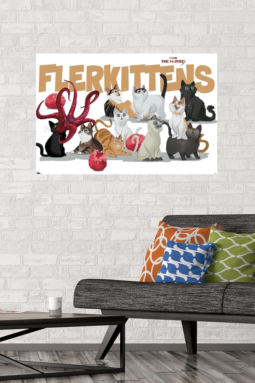 Trends International Marvel The Marvels – Póster de pared de Flerkittens, 22.37 x 34.00 pulgadas, versión sin marco