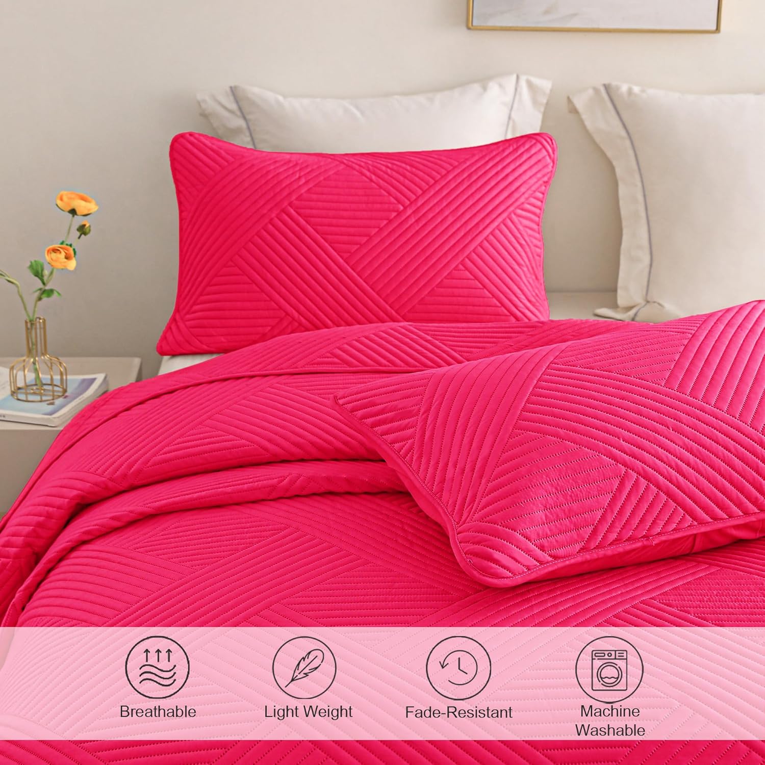 Whale Flotilla Juego de edredón tamaño individual, colcha suave y ligera con patrón en relieve, juegos de ropa de cama con funda de almohada, funda