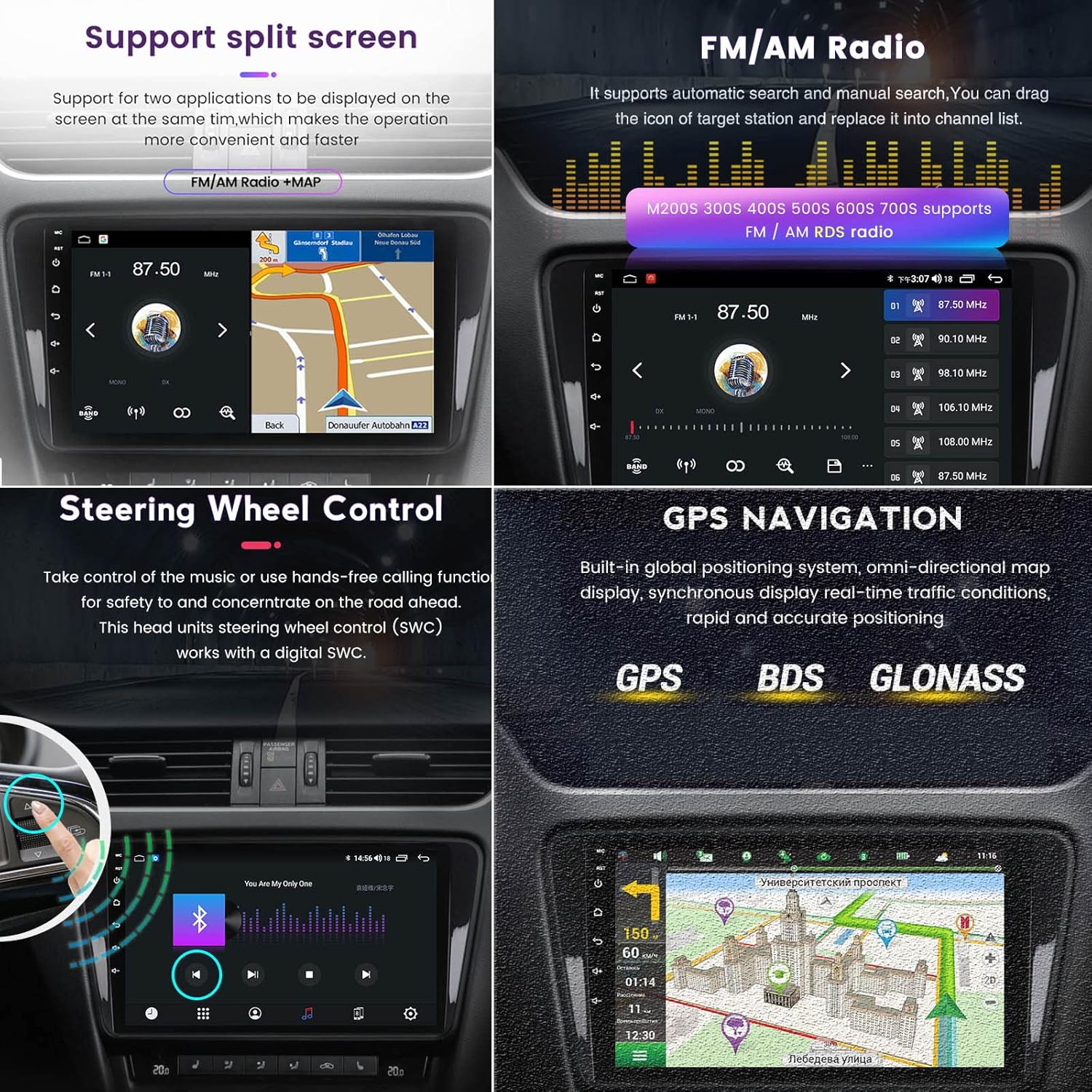 Estéreo de coche Android 12 para Toyota Prado 2017-2018 con Carplay inalámbrico y Android Auto inalámbrico 9 pulgadas pantalla táctil radio de