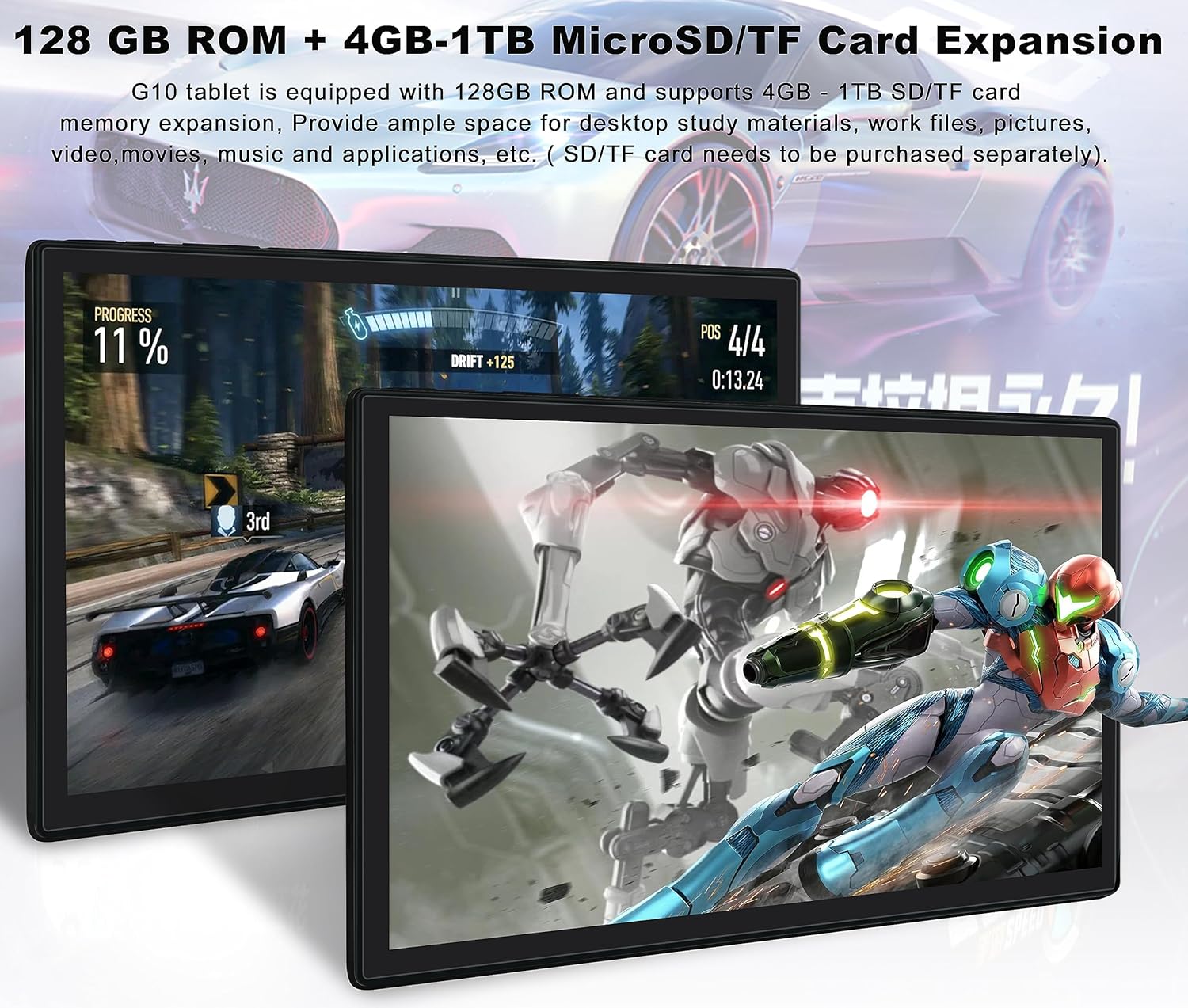 2024 Tablet Android 13 Octa-Cores 14GB RAM 128GB ROM 1TB TF, WiFi 5G, Bluetooth 5.0, GPS, GMS, batería de 8000mAh, 8MP+5MP, OTG, tipo C, Tablet PC