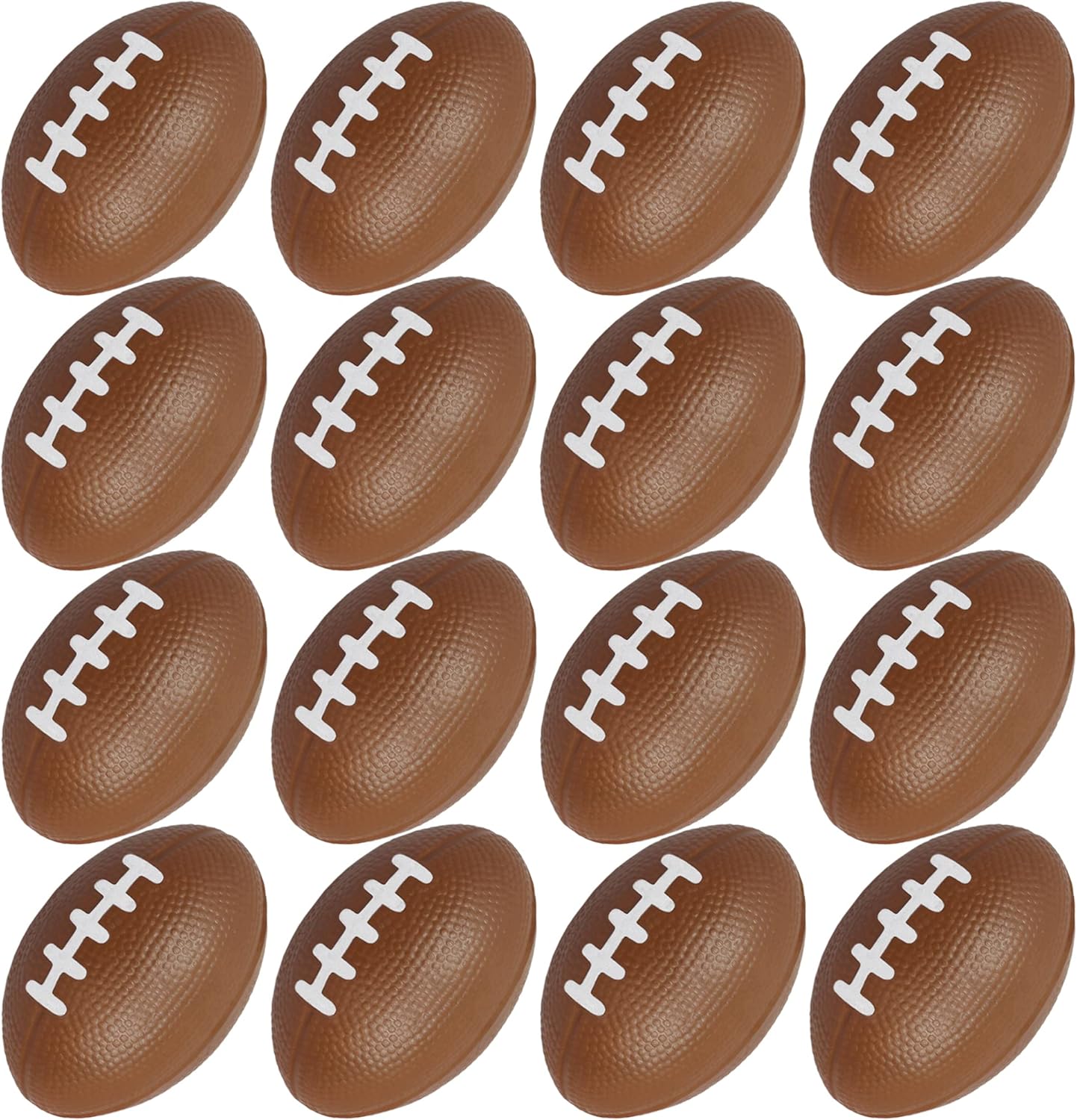 Paquete de 16 mini balones de fútbol de espuma, bolas de recuerdo de fiesta de 3.25 pulgadas, mini bolas de estrés de fútbol a granel, decoraciones