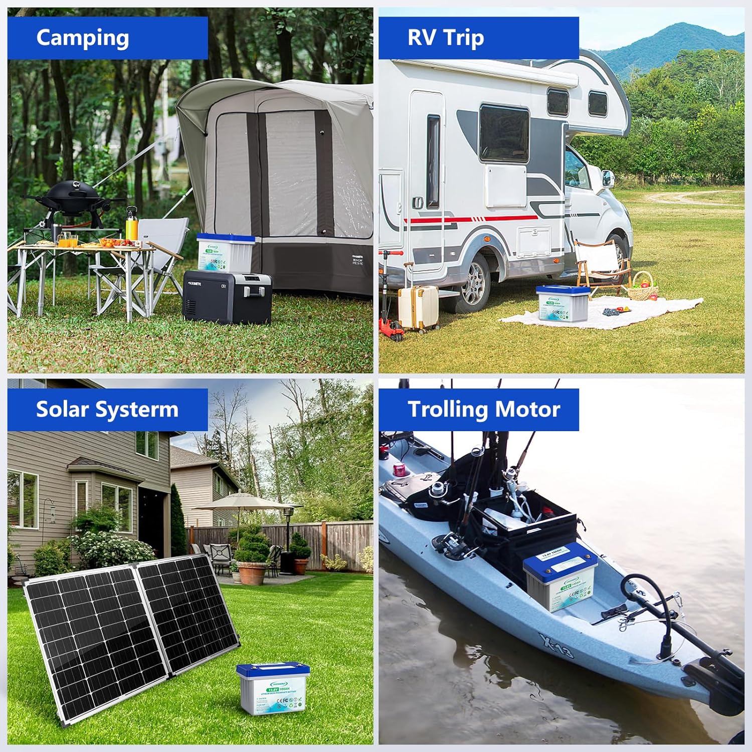 Oasesenergy Batería LiFePO4 de 12 V 100 Ah, batería de litio de ciclo profundo integrada 100 A BMS, hasta 15000 ciclos, perfecta para viajes en RV,