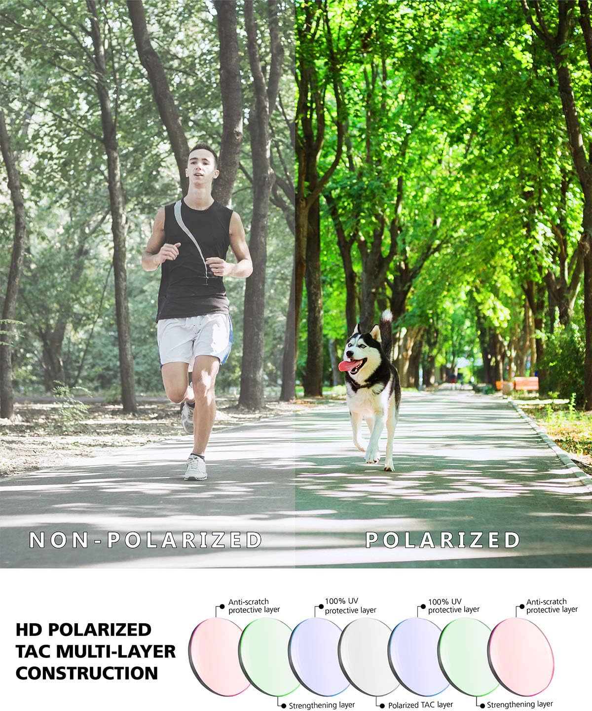 EAZYRUN ER00 – Gafas de sol polarizadas pequeñas de béisbol para jóvenes, correr, ciclismo, deportes al aire libre.