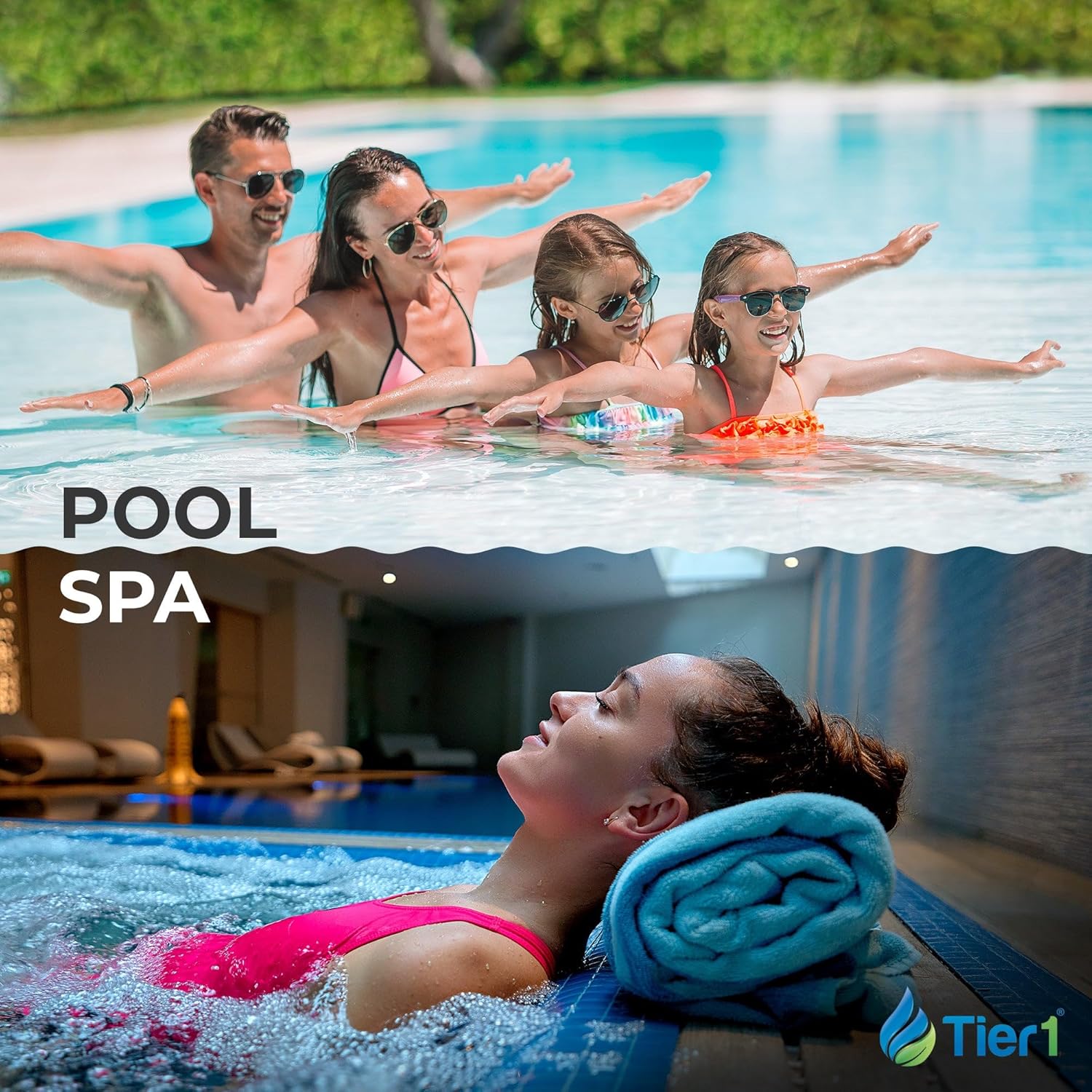 Tier1 Cartucho de filtro para piscina y spa, paquete de 2  Reemplazo para Watkins 31489, Filbur FC-3915, Unicel C-6330, C-6430, Pleatco PWK30,