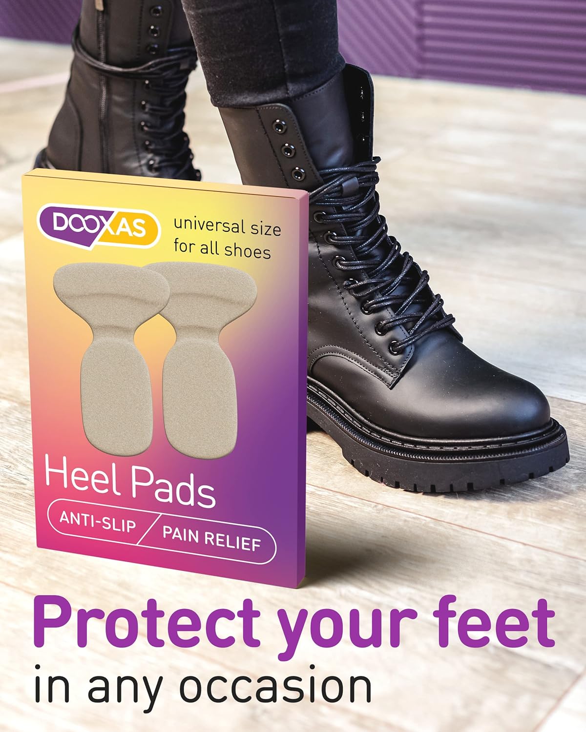 Empuñaduras de talón 2 en 1 para zapatos de mujer – Almohadillas de talón para zapatos que son demasiado grandes – Inserciones de talón para zapatos