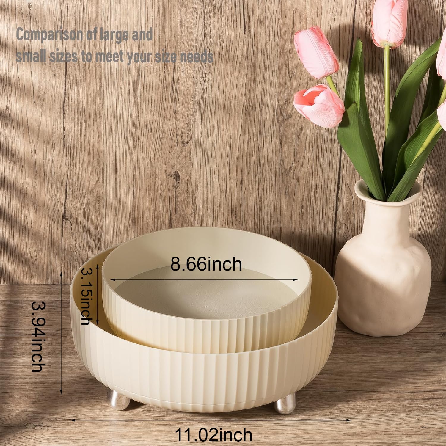 Anyoifax Bandeja organizadora de perfumes de maquillaje, giratoria de 360 grados, organizador de loción para el cuidado de la piel, organizador de