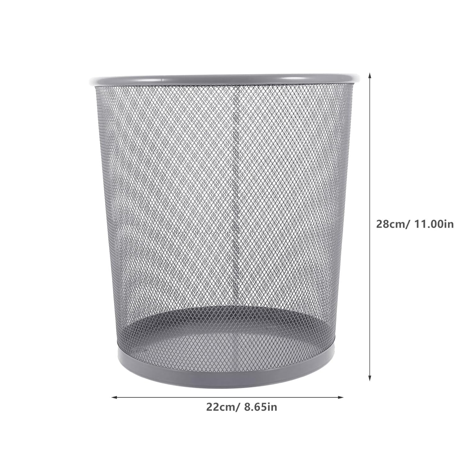 Papelera circular de malla para desechos, papelera redonda, papelera abierta, papelera de reciclaje, cesta de basura para el hogar, oficina, espacio