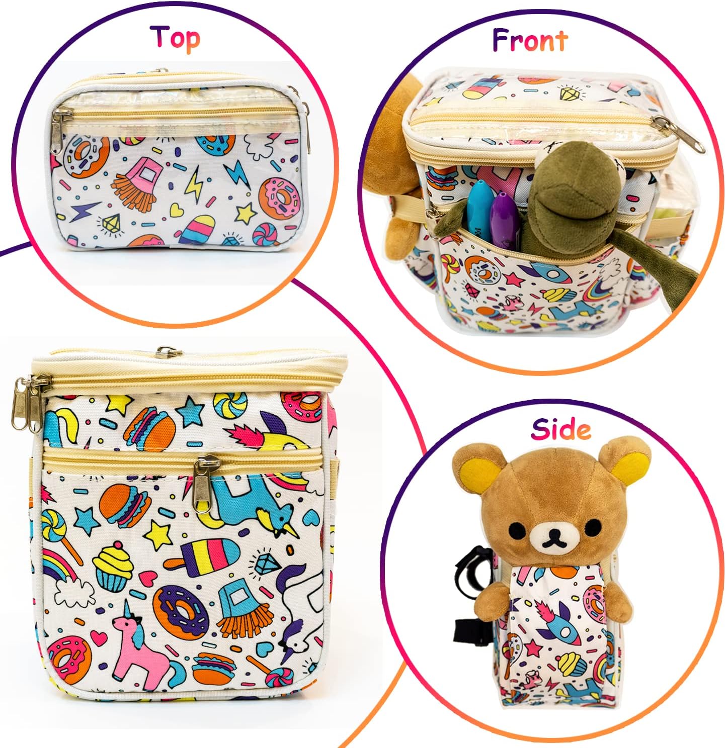 Cesta de bicicleta para niños, organizador de bolsa para manillar de bicicleta, accesorio de decoración de bicicleta delantera para niñas y niños,