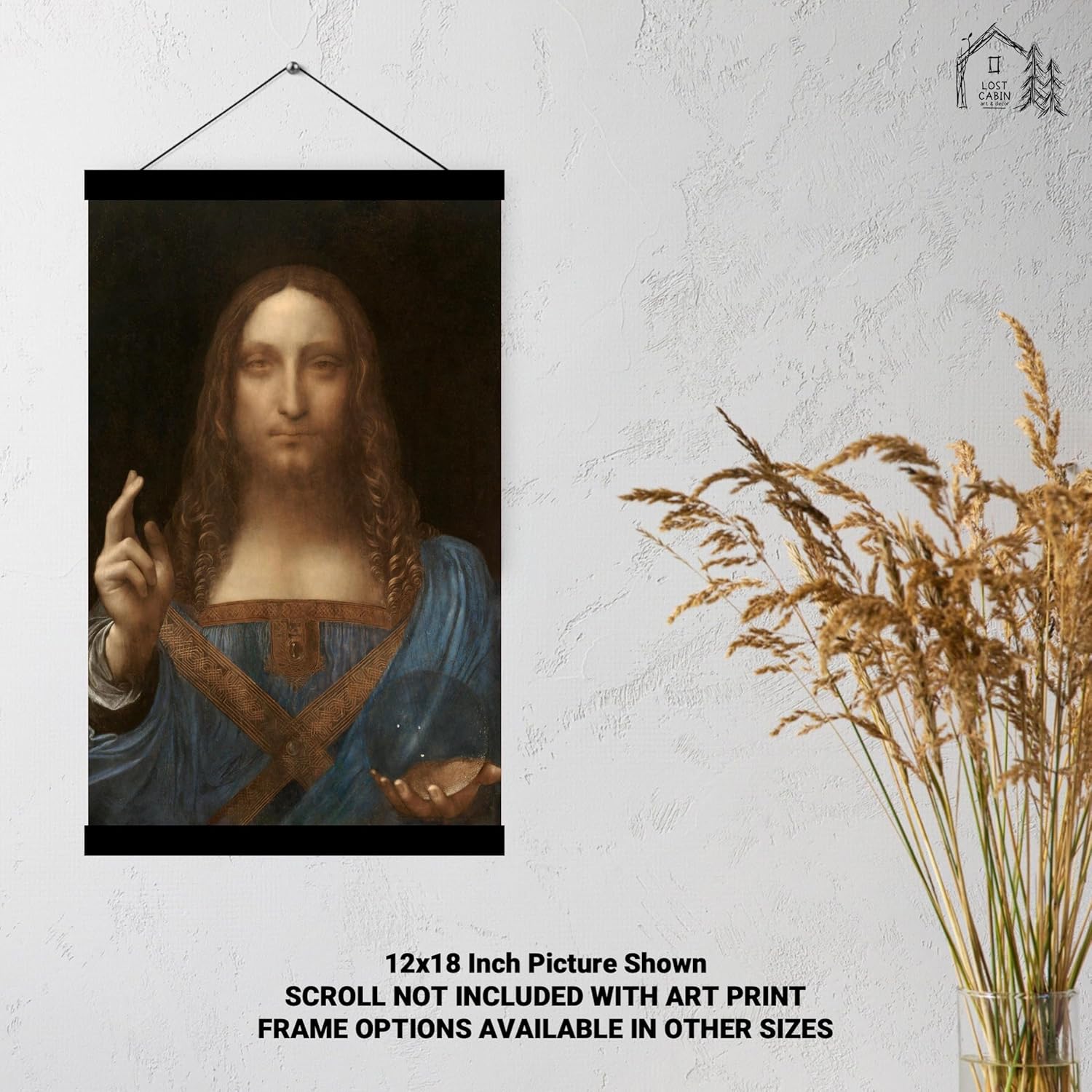 Retrato de la cabaña perdida de Cristo en Salvator Mundi por Leonardo Da Vinci  Impresión sin marco  Reproducción de pinturas de obras de arte finas