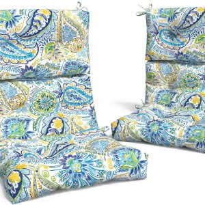 Melody Elephant Cojines para sillas de respaldo alto para exteriores, resistentes al agua, para sillas mecedoras, paquete de 2, cojines Adirondack Melody Elephant Cojines para sillas de respaldo alto para exteriores, resistentes al agua, para sillas mecedoras, paquete de 2, cojines Adirondack