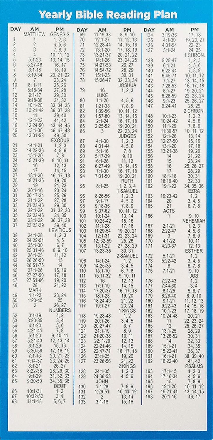 Tarjetas de plan de lectura bíblica de un año, comienza en cualquier lugar, en cualquier momento, paquete de 50