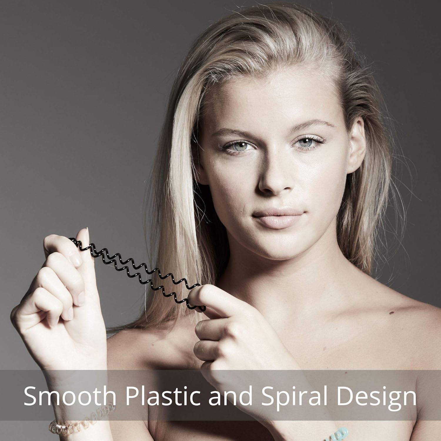 Goomee Lazos para el cabello en espiral para mujer, paquete de 8  elásticos fáciles de quitar, evitan enredos y roturas, soportes para cola de