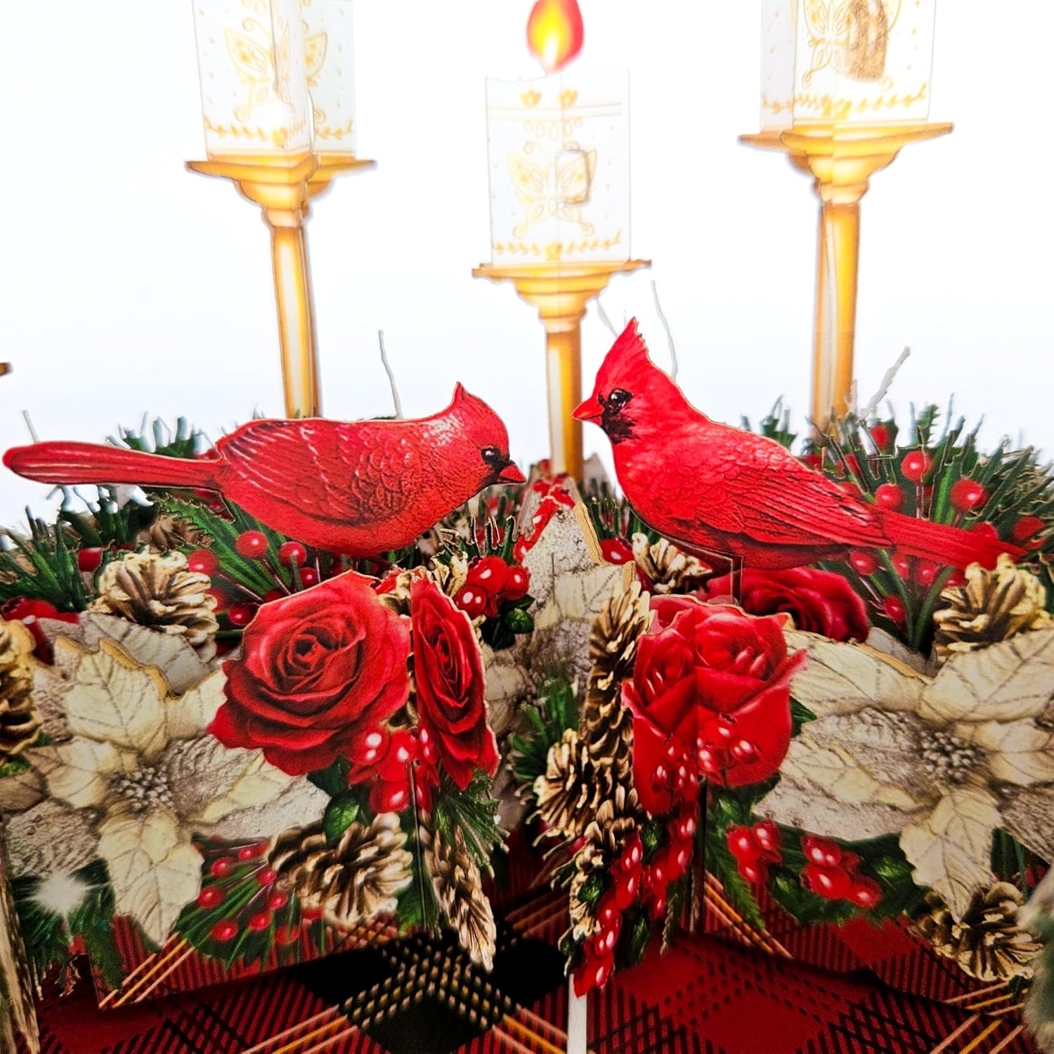 By 22CRAFT Tarjetas de Navidad desplegables, tarjetas de Navidad emergentes 3D, tarjeta de felicitación de Navidad de 6 x 8 pulgadas para familia,