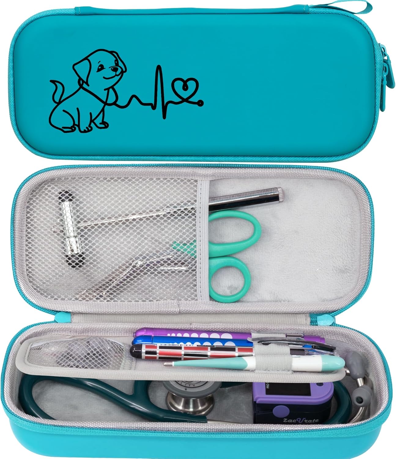ButterFox Estuche para estetoscopio para enfermeras con divisor y ranura para identificación para Littmann Classic III, diagnóstico de cardiología