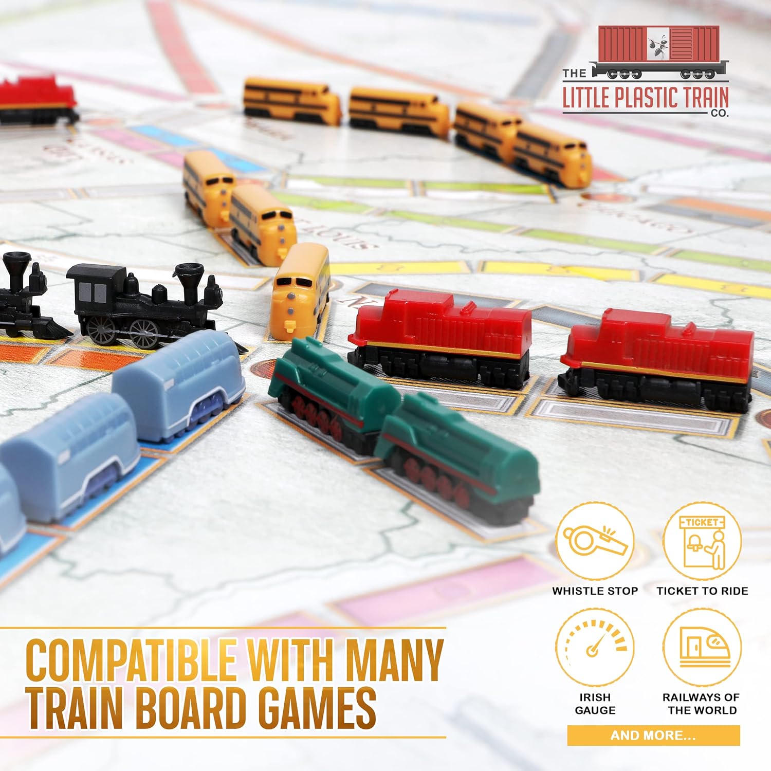 Hornet Deluxe – Juego de tren de mesa  Piezas de jugador para boleto para montar y otros juegos de mesa de tren para adultos, familiares y niños