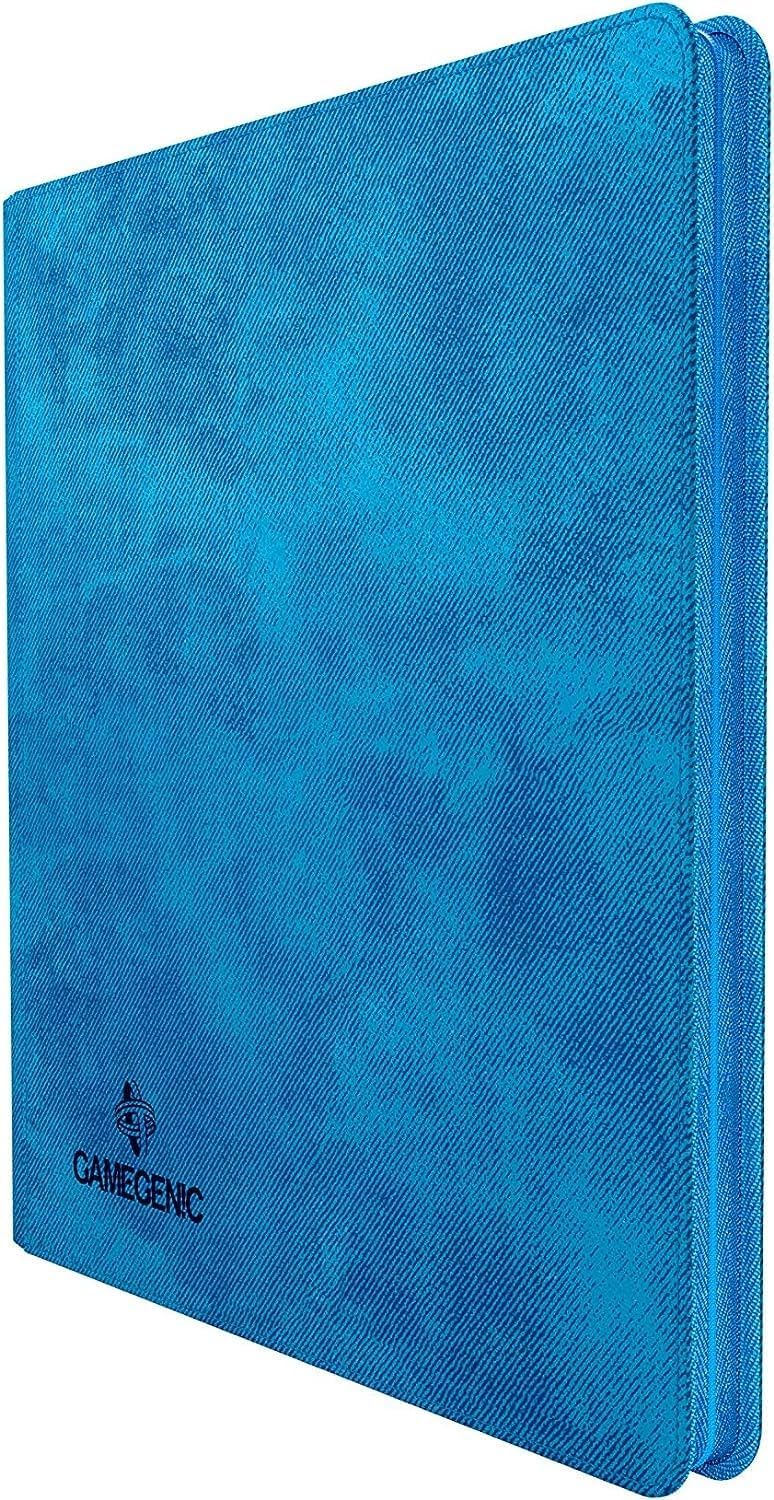 Álbum con cremallera de 24 bolsillos azul