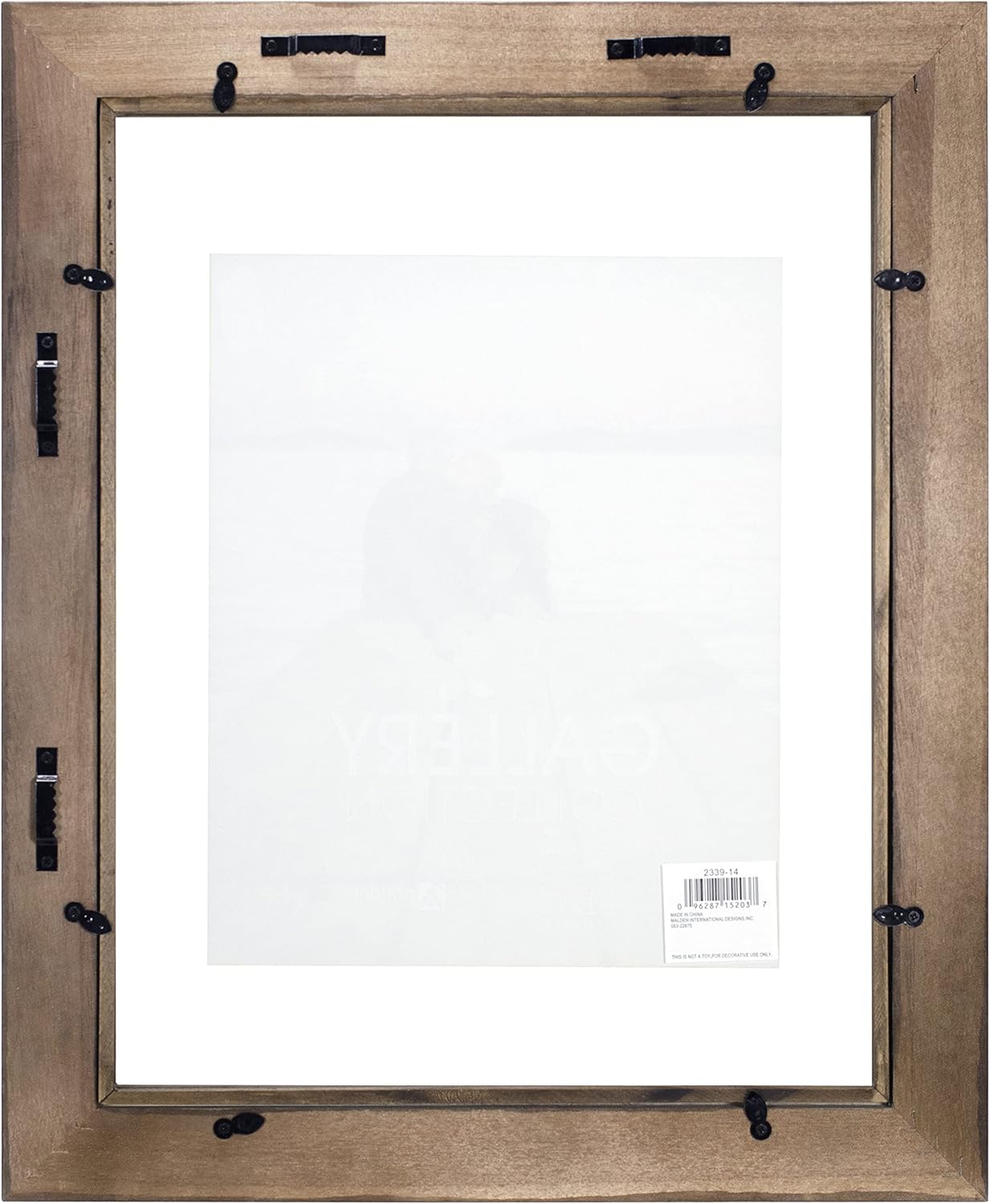 Malden International Designs – Marco de fotos de vidrio flotante gris de 11 x 14 pulgadas para fotos de hasta 11 x 14 pulgadas, perfecto para un 8 x