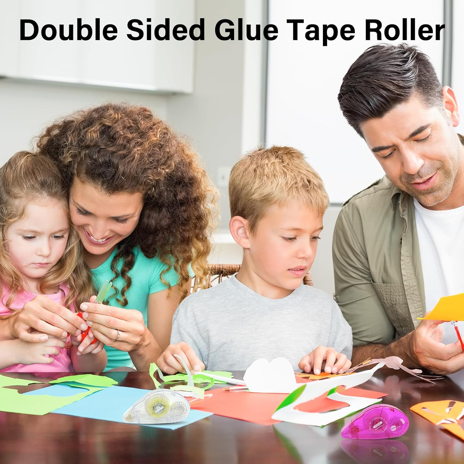 Cinta adhesiva de doble cara, rodillo adhesivo para álbumes de recortes, para manualidades, tarjetas y álbumes de recortes, 0.3 x 360 pulgadas,