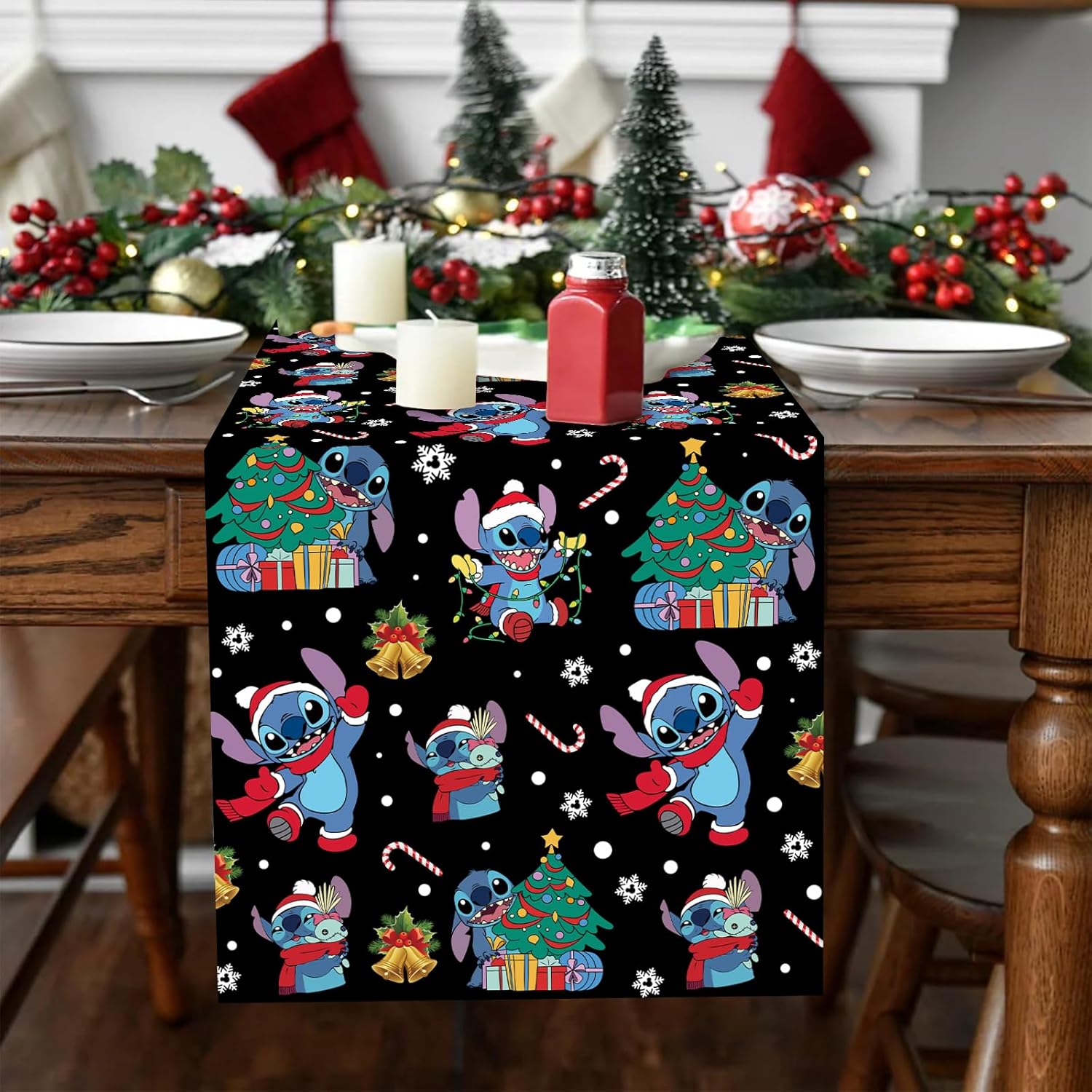 Camino de mesa para el día de Navidad para festivales, decoración de Navidad para vacaciones, decoración de camino de mesa de comedor de cocina de