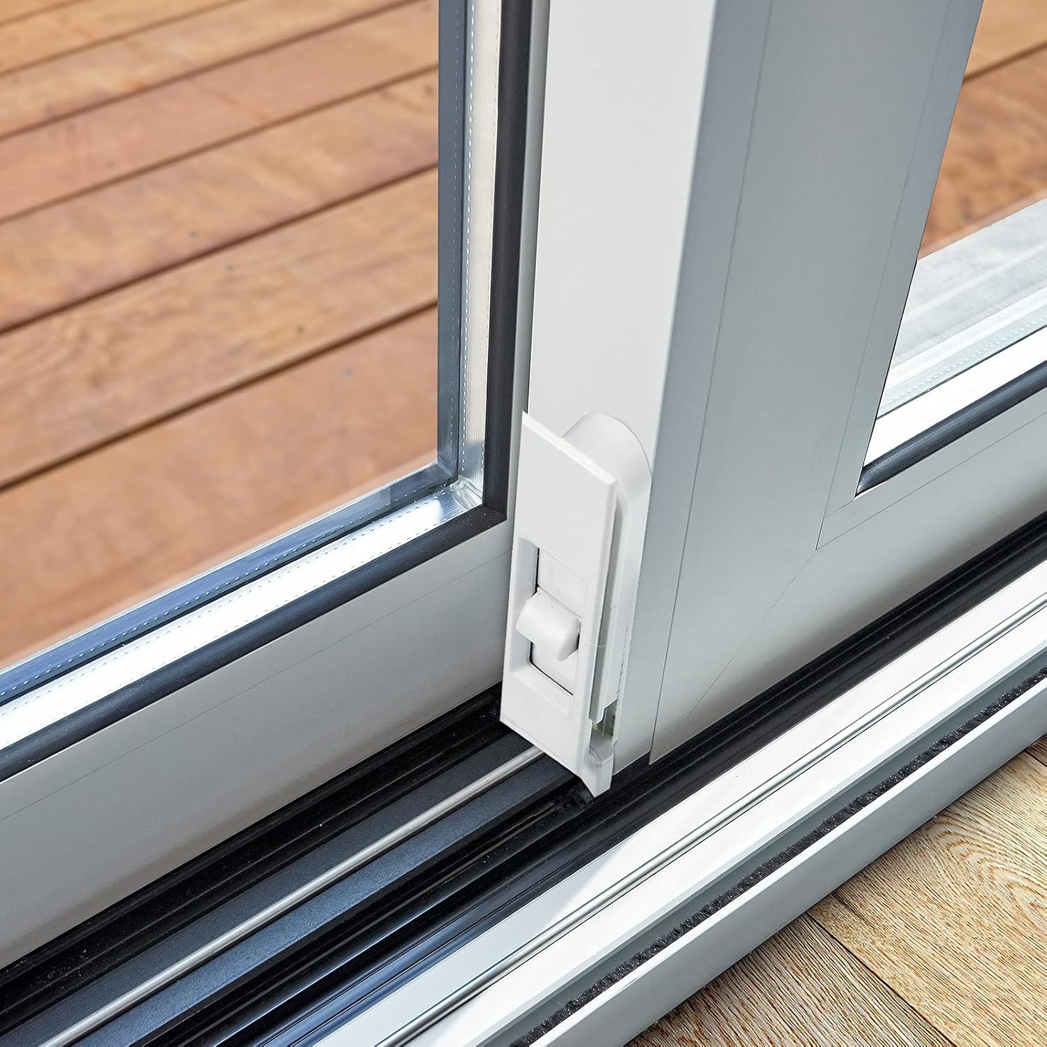 Pares de pestillo inclinable de plástico blanco, pares de pestillo de inclinación para ventana corrediza con resorte para accesorios de ventana del