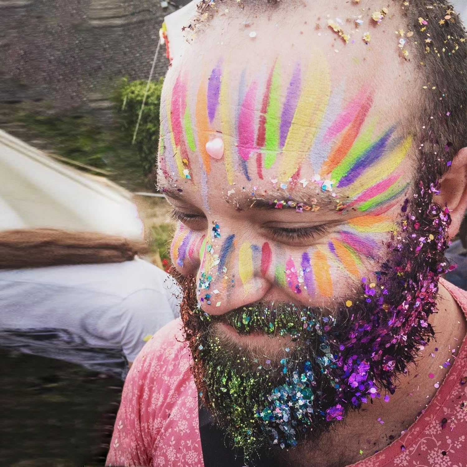 Brillantina corporal gruesa y fina de alta capacidad con gel para conciertos de cantante, maquillaje de fiesta rave, secado rápido y de larga