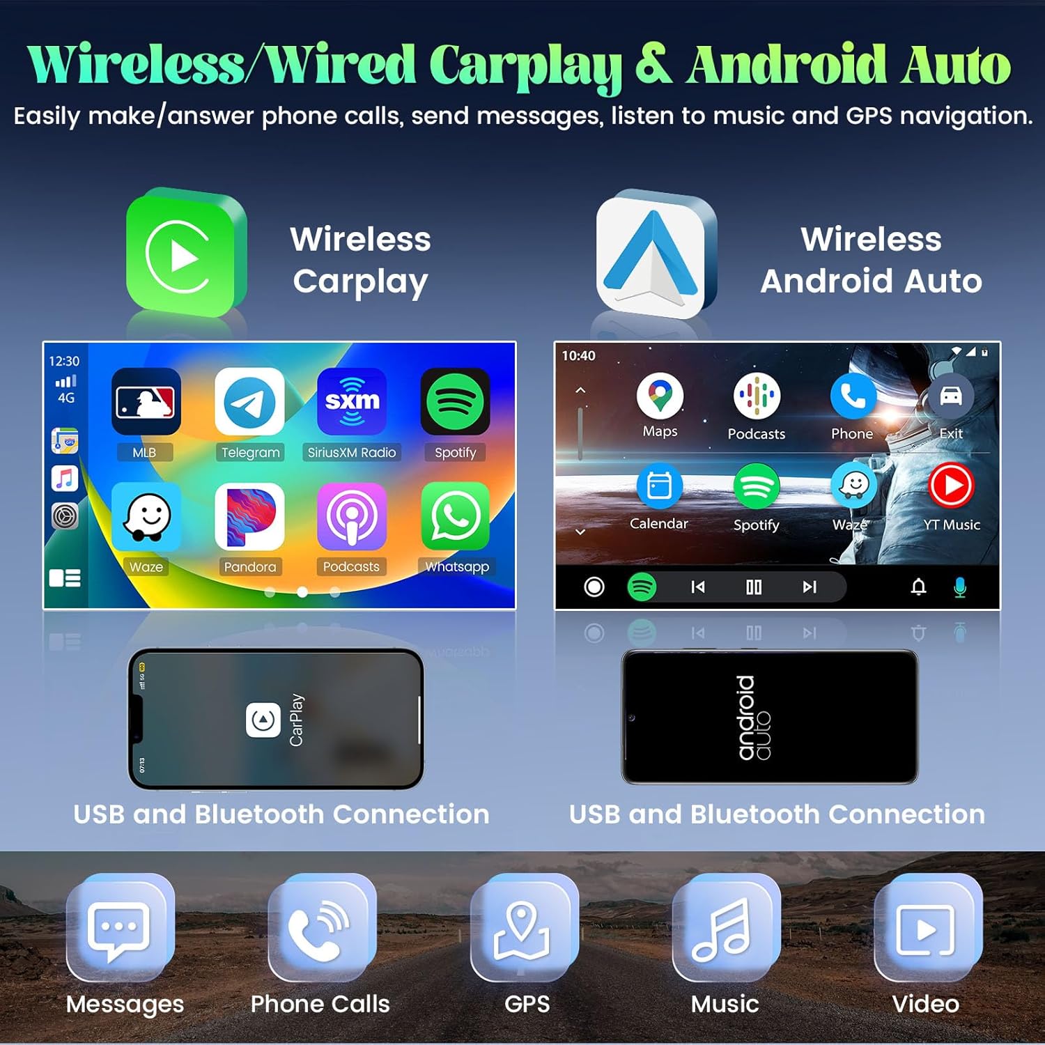 Roinvou Estéreo Android CarPlay 2+32G para radio Toyota Prius 2010-2015, pantalla táctil de 9 pulgadas, navegación GPS en el salpicadero con CarPlay
