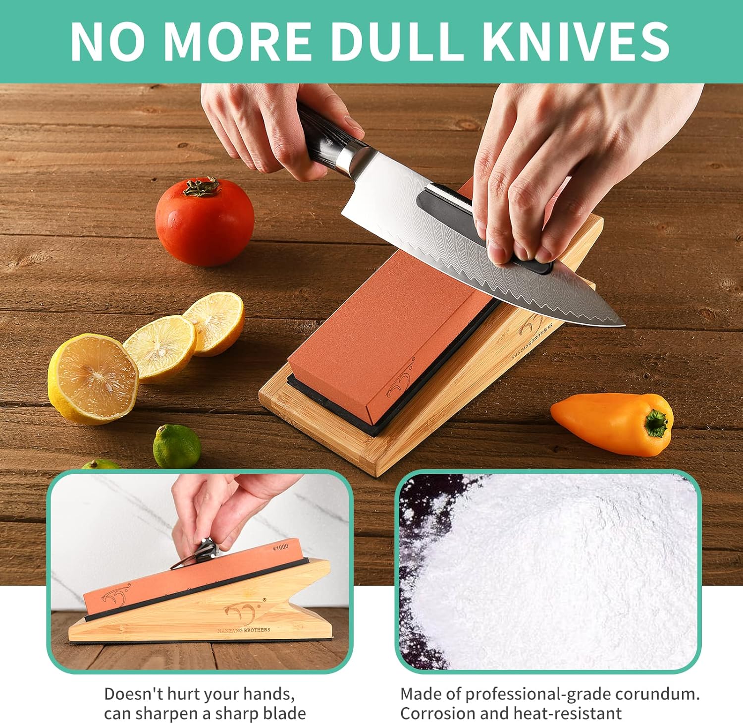 NB-MDS007-new NANFANG BROTHERS Sharpening Stone, kit profesional de afilado de cuchillos de piedra de afilar, piedra de afilar de grano 1000