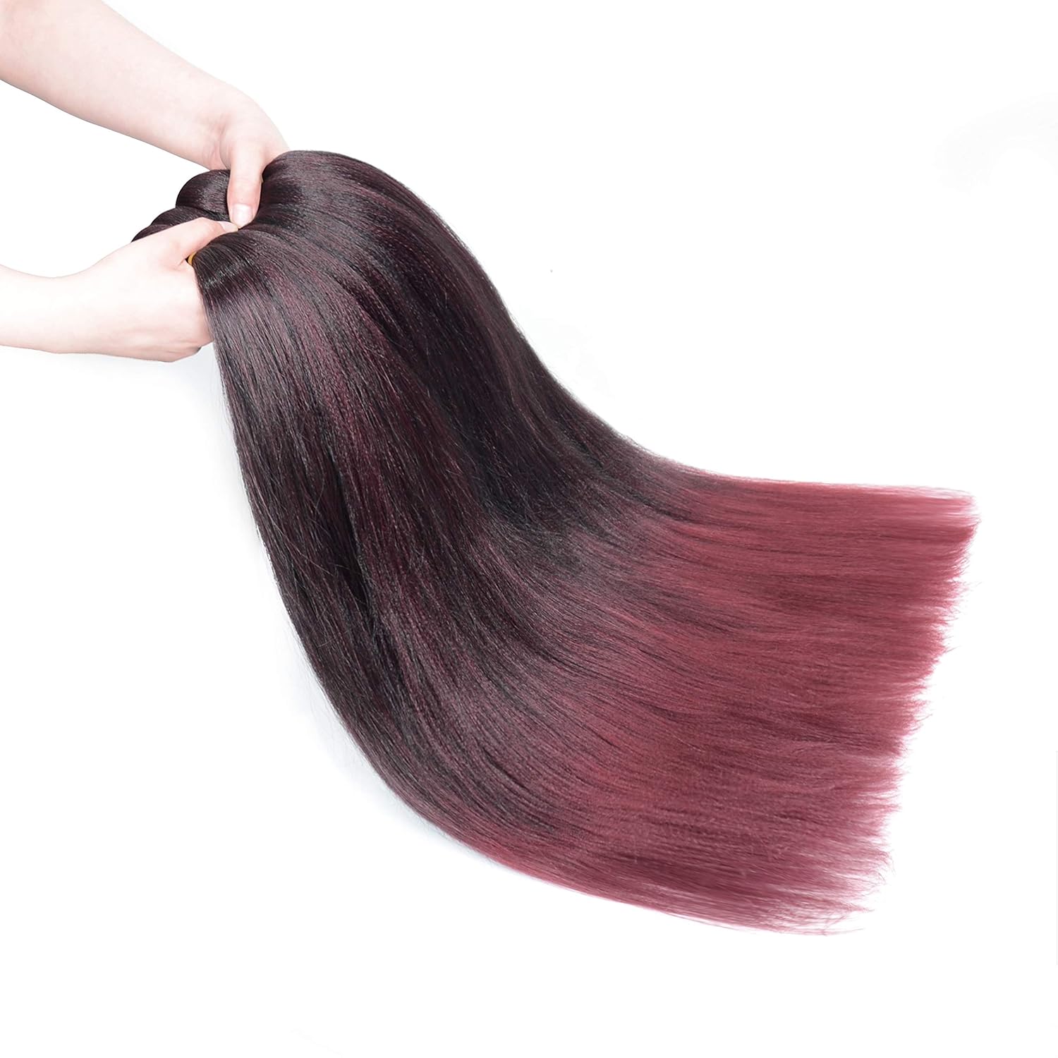 Extensiones de cabello trenzado preestirado a baja temperatura de 26 pulgadas, extensiones de cabello trenzado ombré, paquete de 6 extensiones de